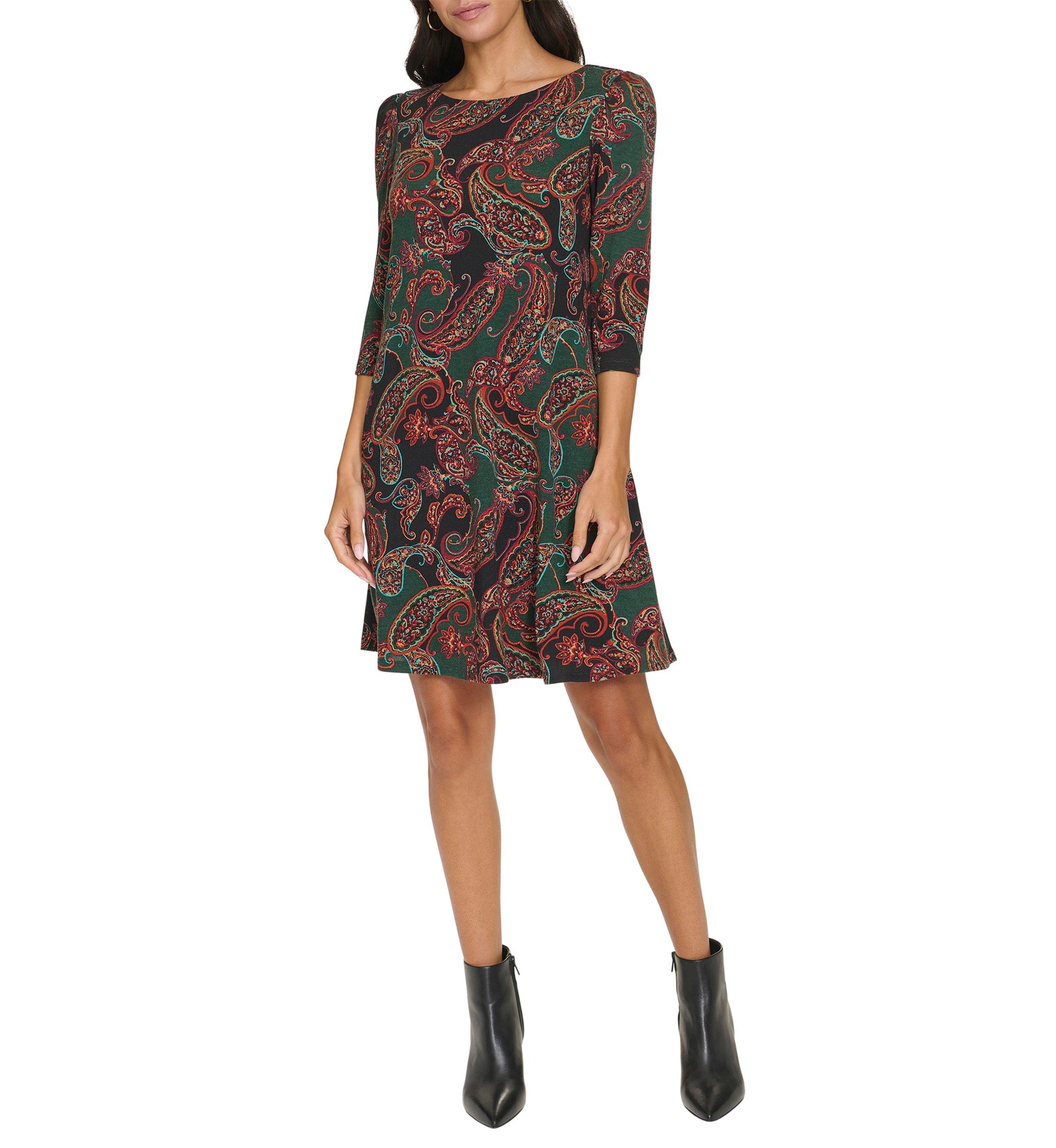 Womens Paisley Printed Dress
