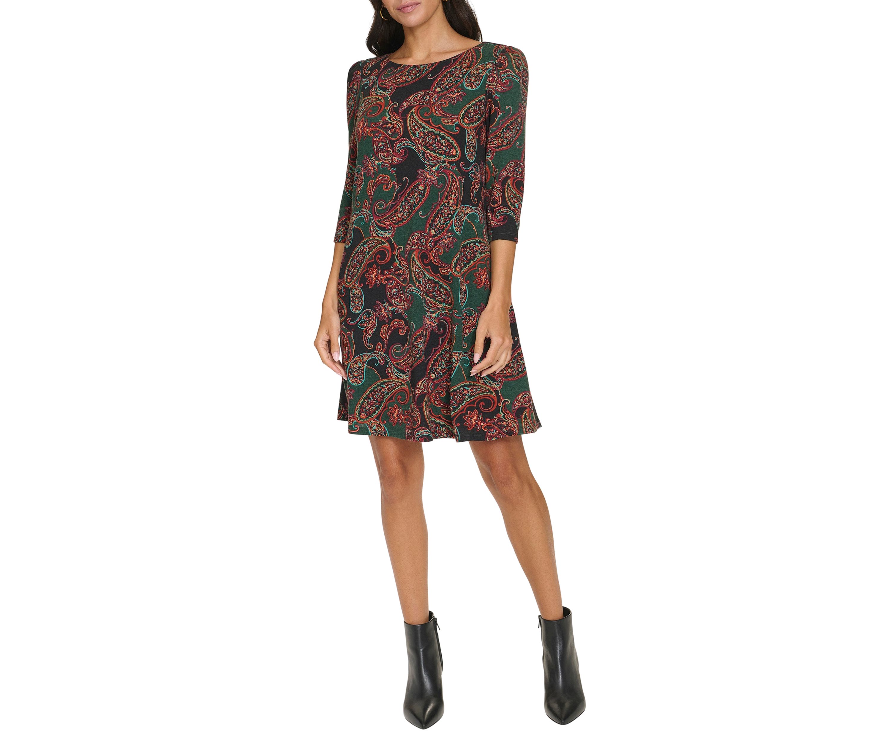 Womens Paisley Printed Dress