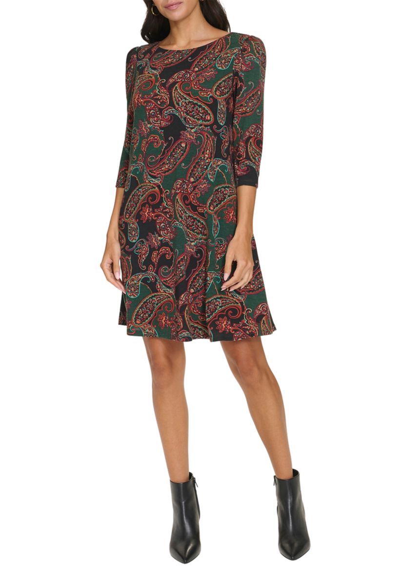Womens Paisley Printed Dress