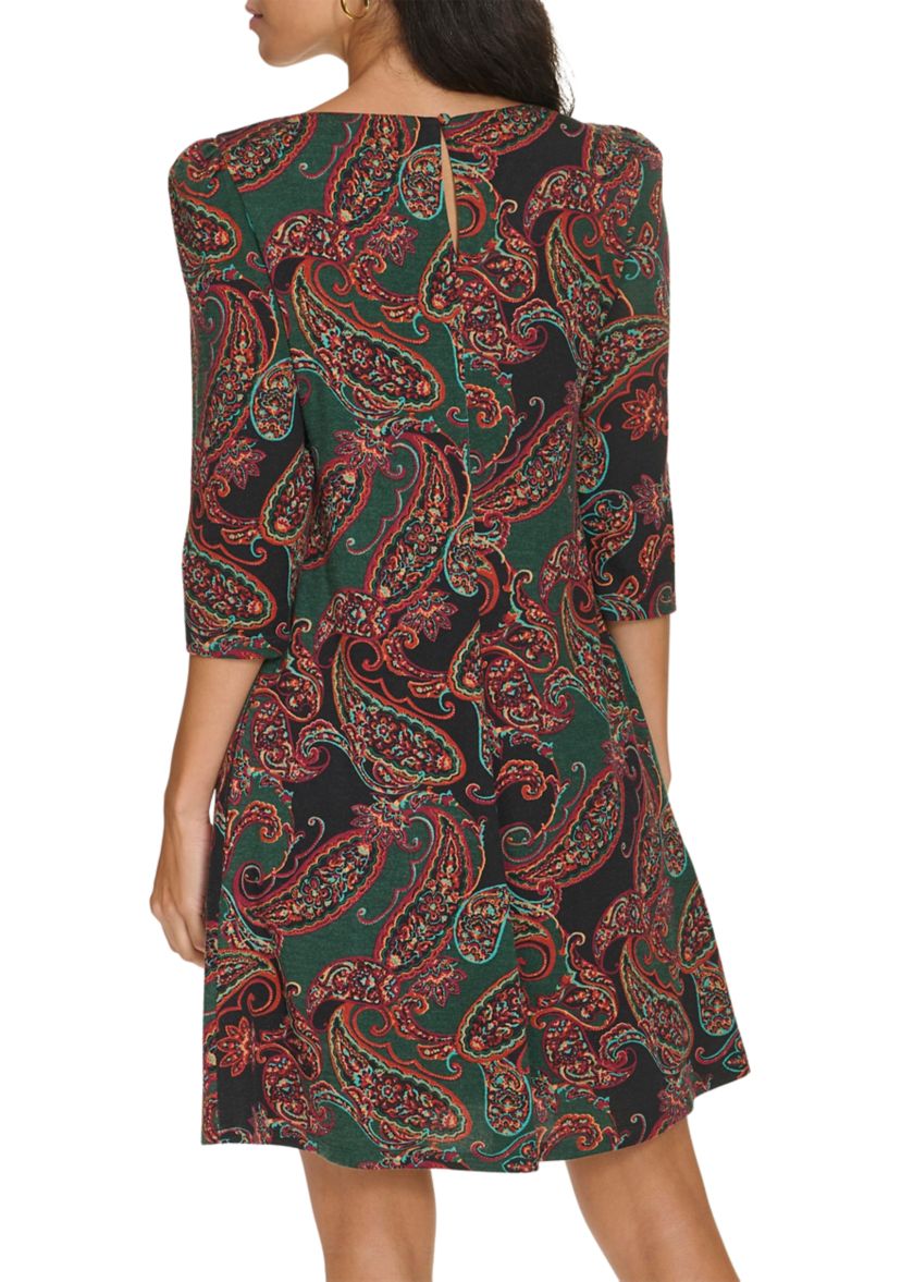 Womens Paisley Printed Dress