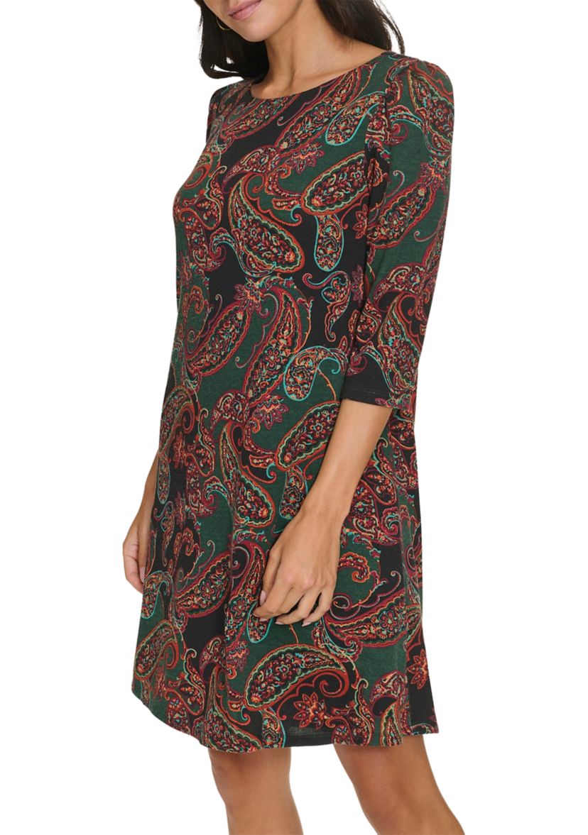 Womens Paisley Printed Dress