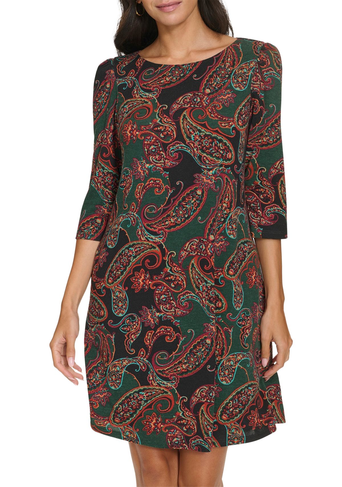 Womens Paisley Printed Dress