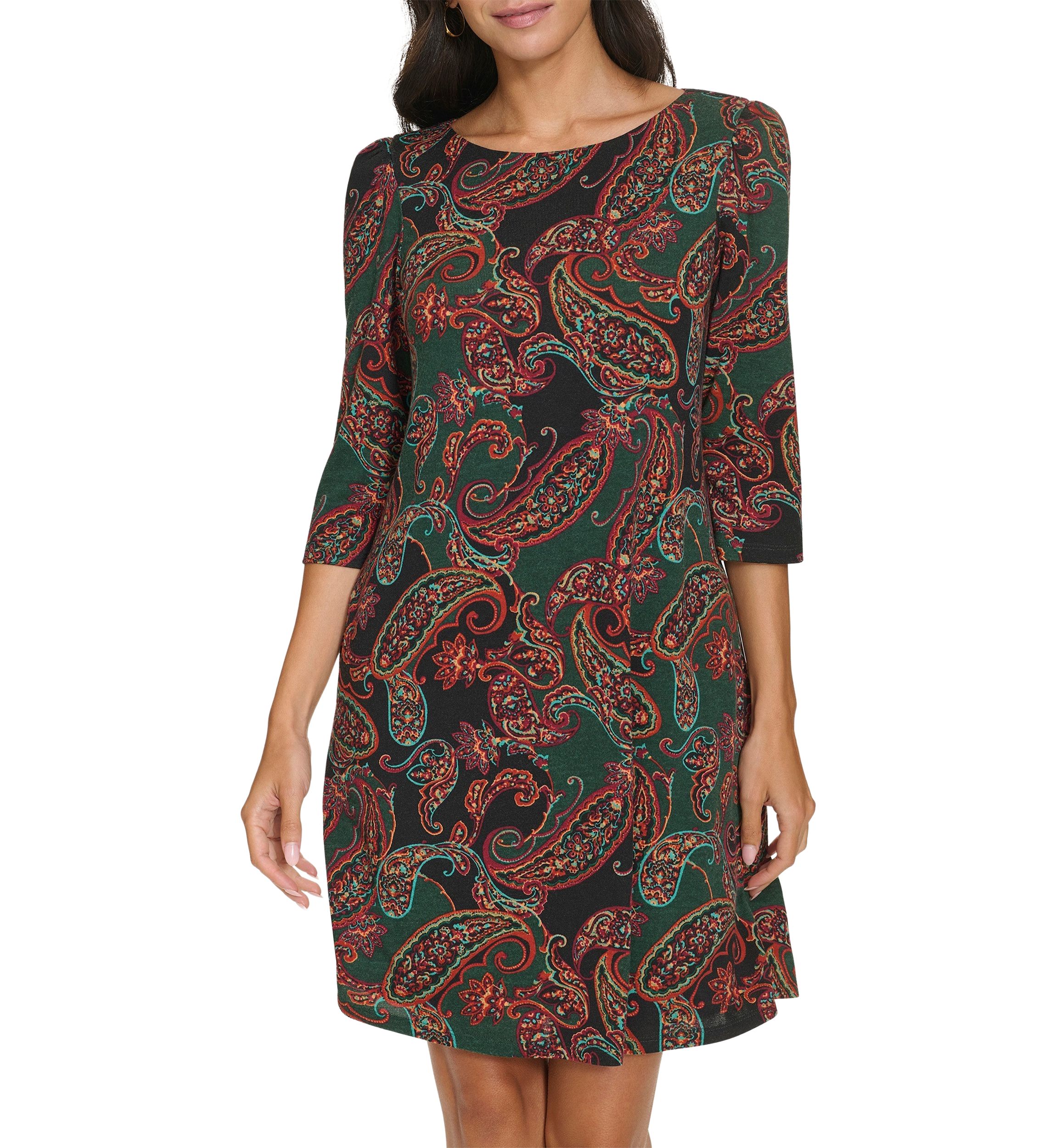 Womens Paisley Printed Dress