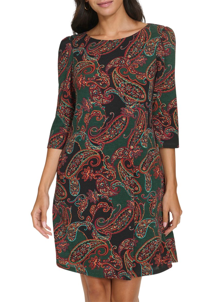 Womens Paisley Printed Dress