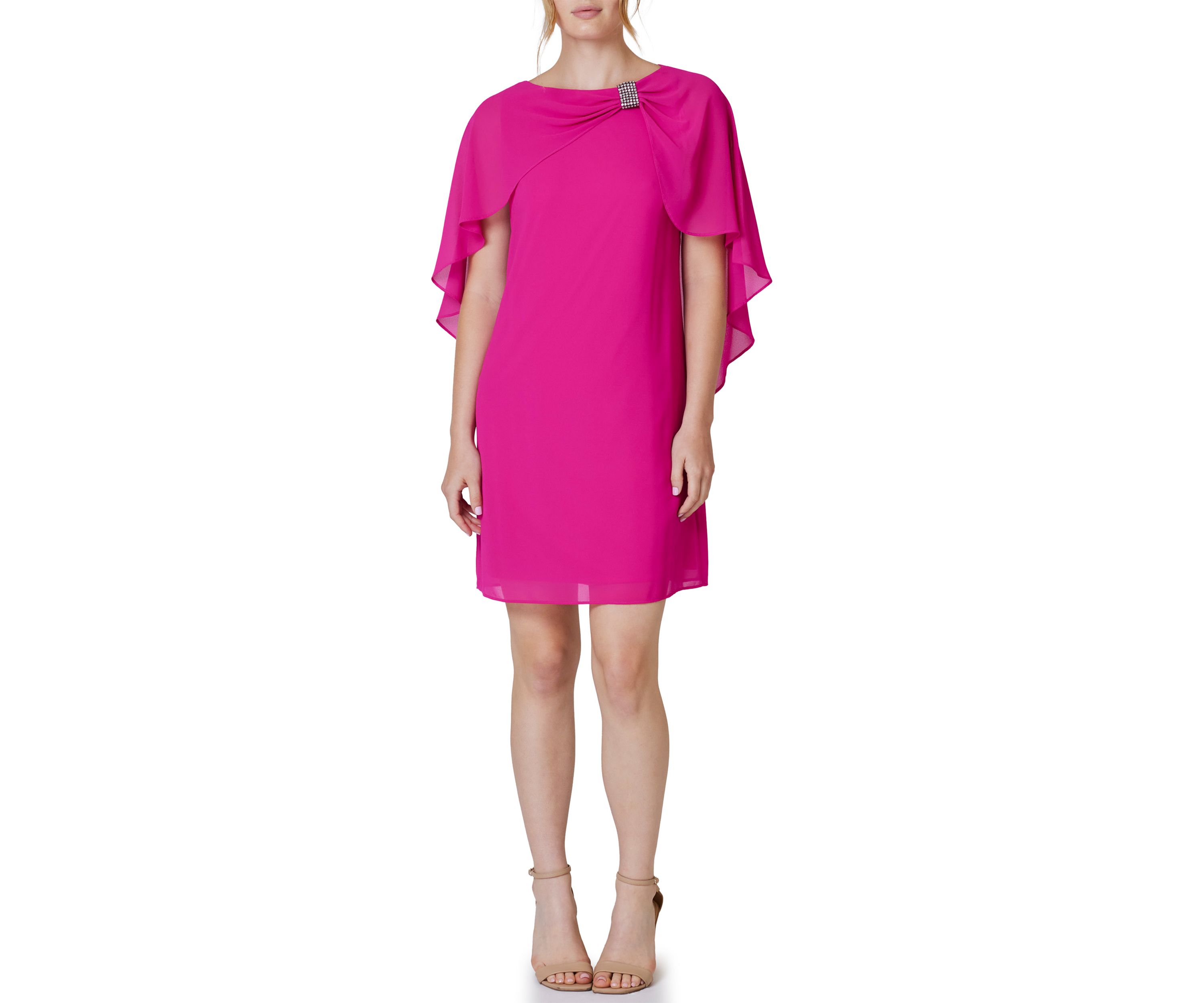 Womens Sleeveless Boat Neck Solid A-Line Dress