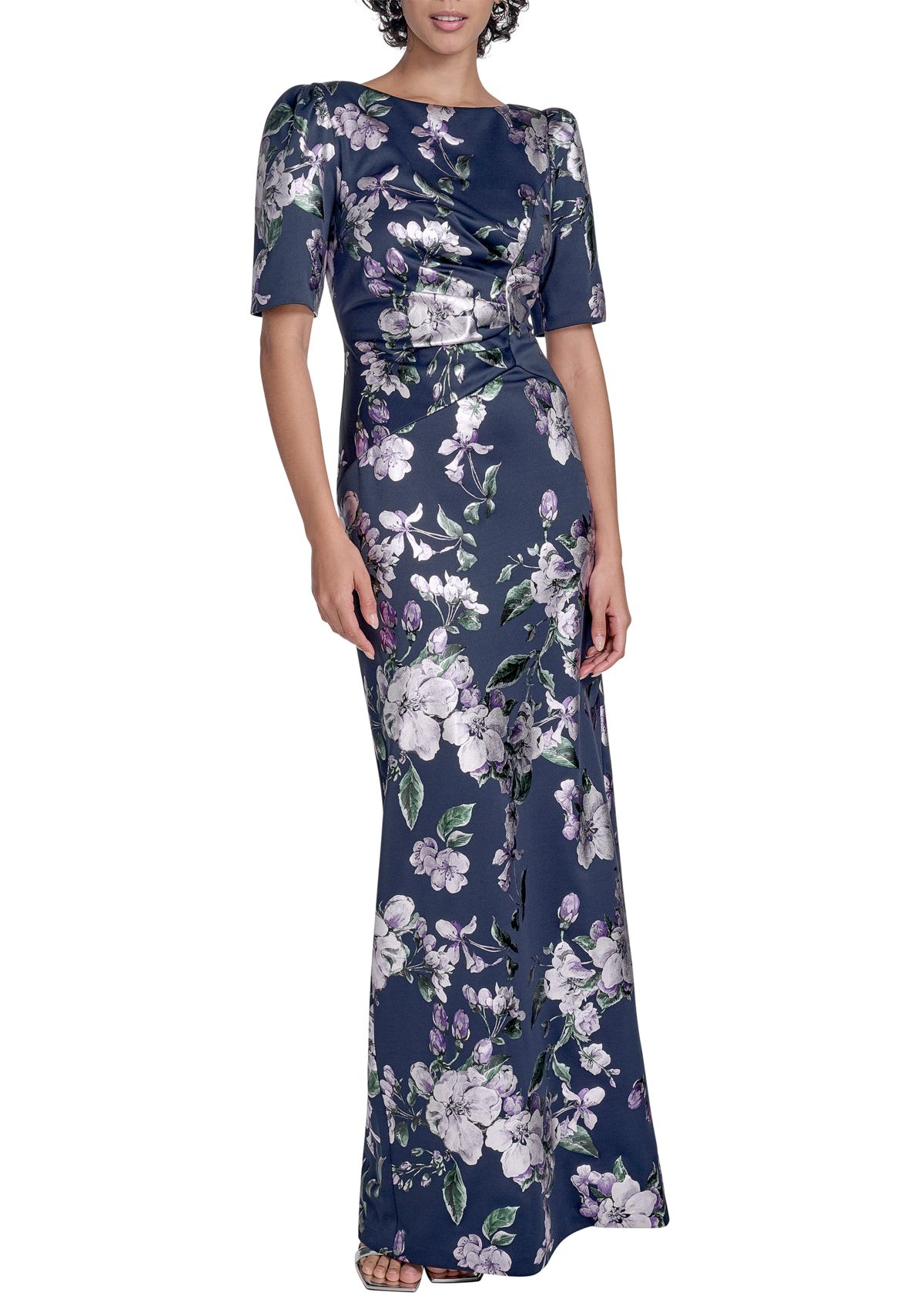 Womens Floral Printed Slim Gown