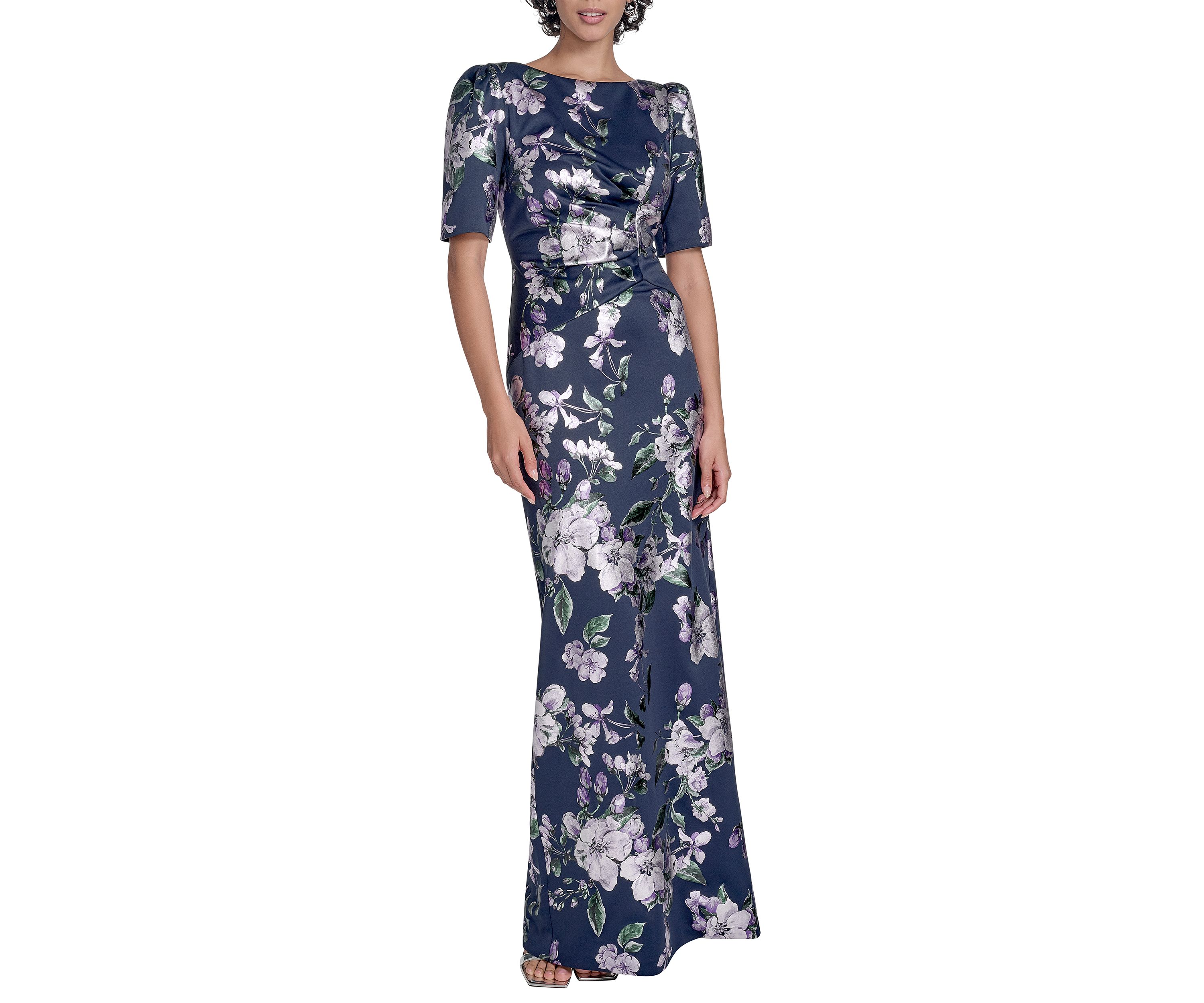 Womens Floral Printed Slim Gown