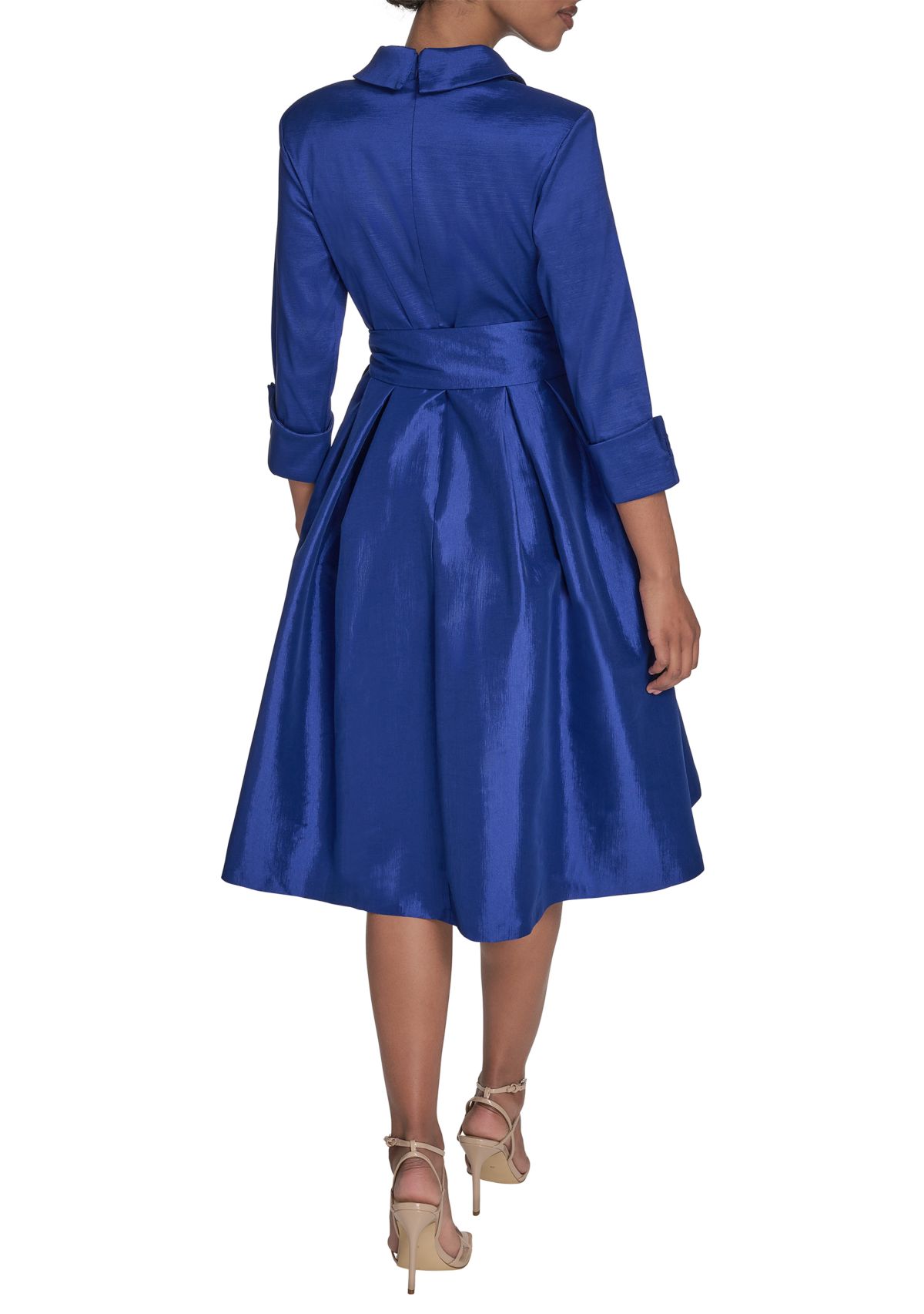 Womens Tie Waist A-Line Dress