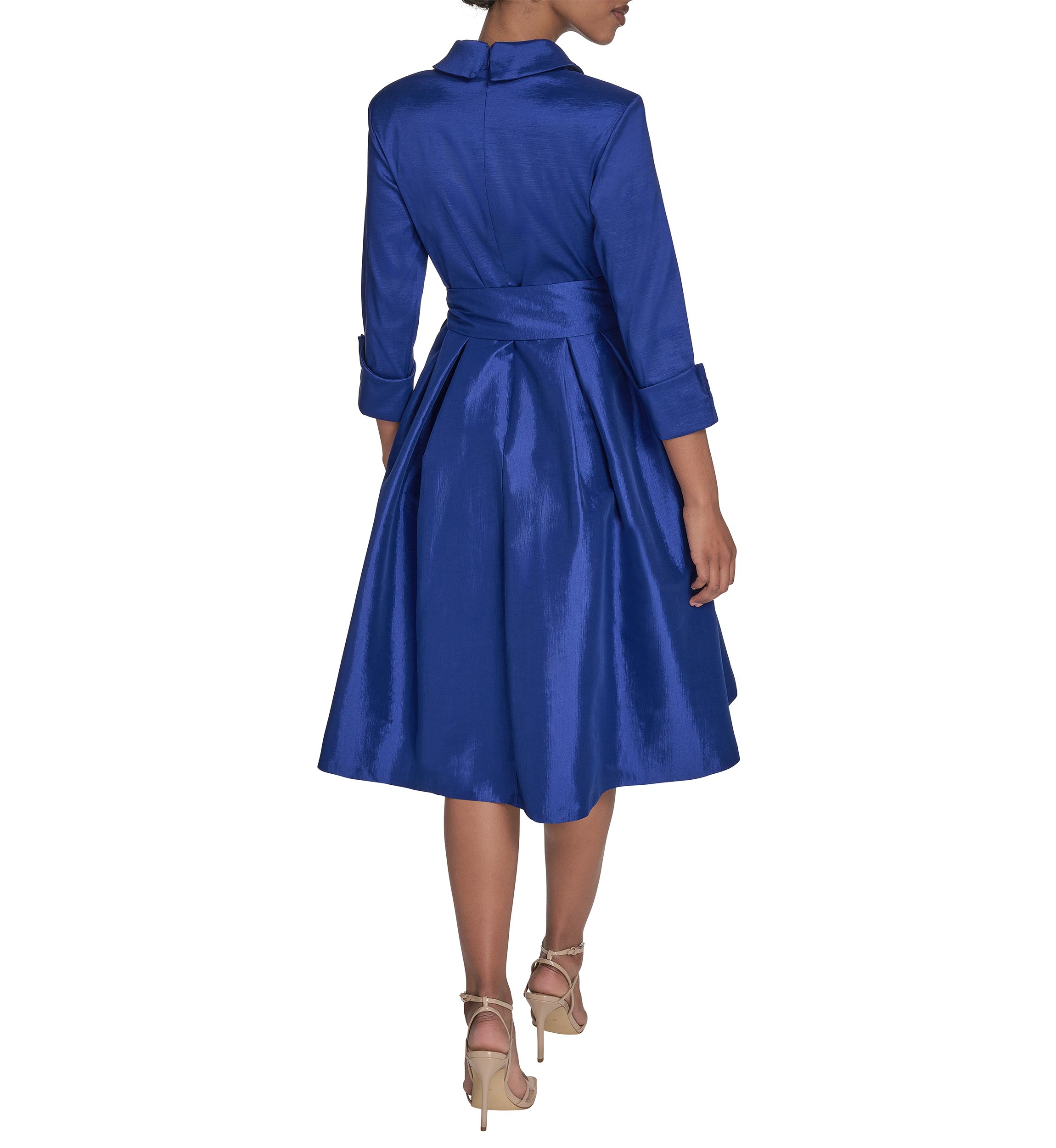 Womens Tie Waist A-Line Dress