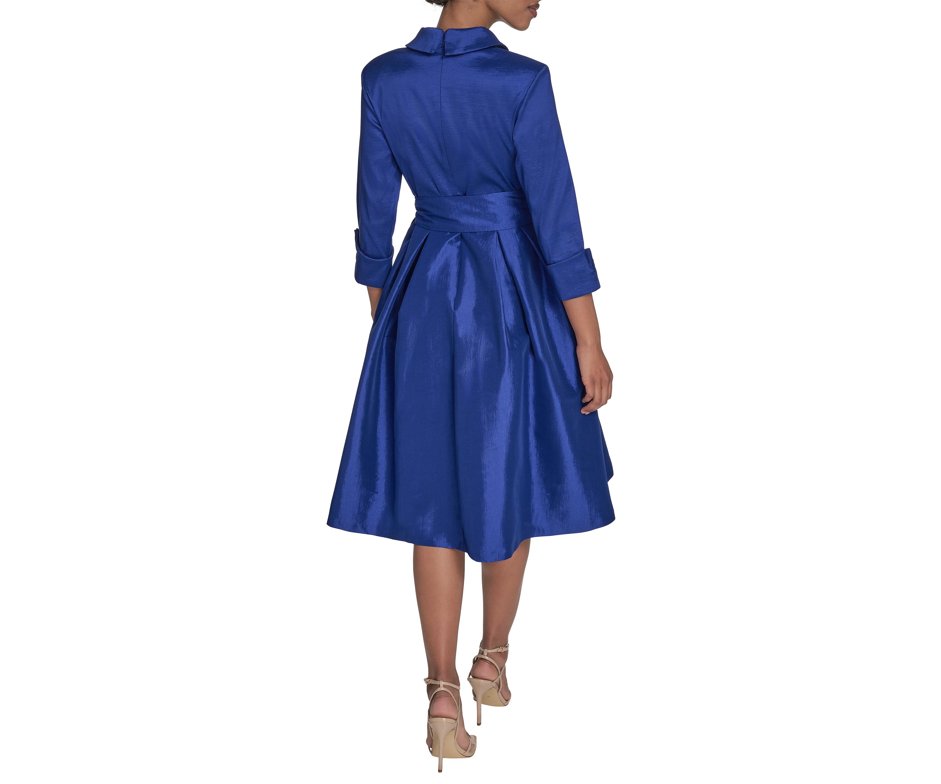 Womens Tie Waist A-Line Dress