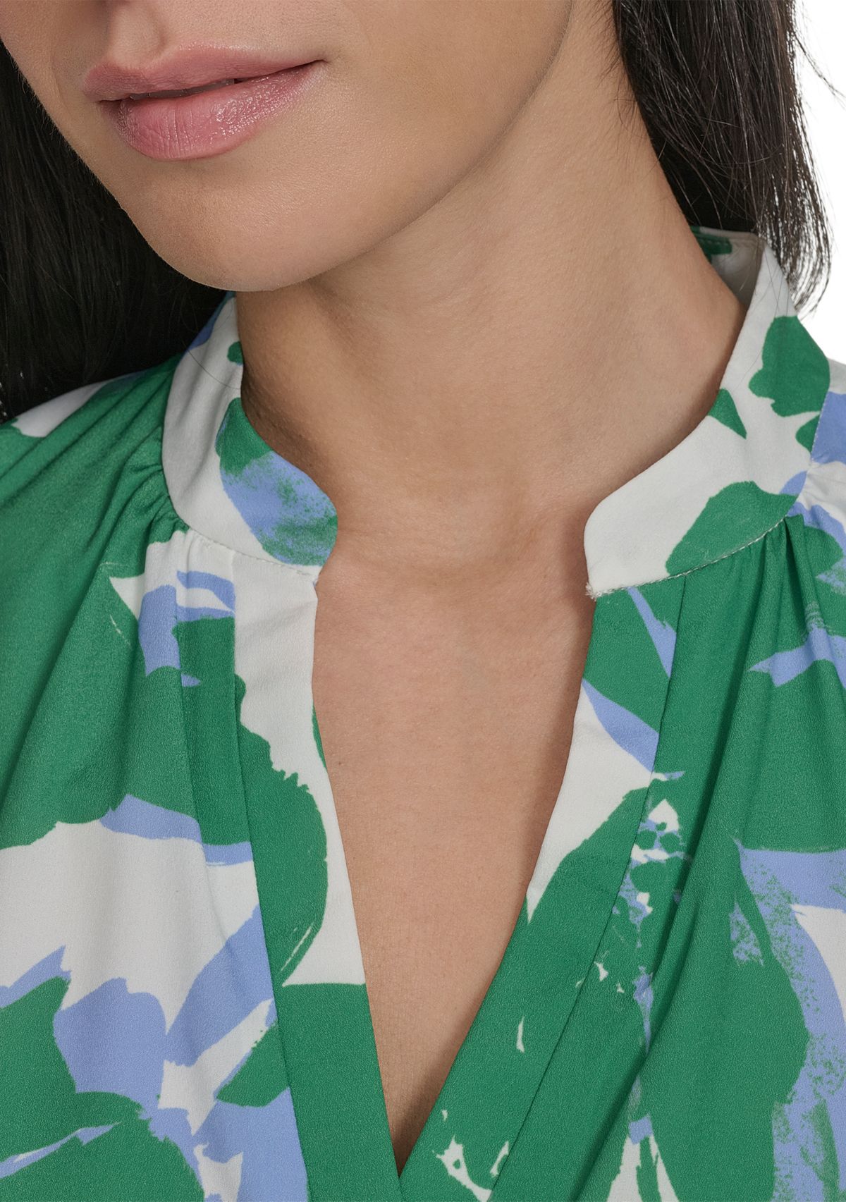 Womens V-Neck Floral Printed Dress
