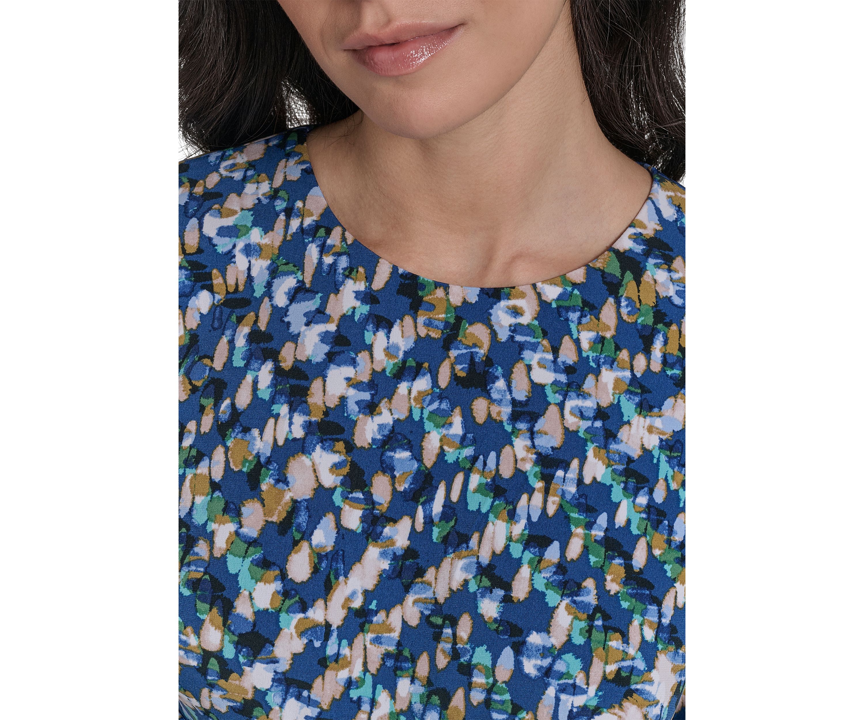 Womens Printed Tie Waist Dress