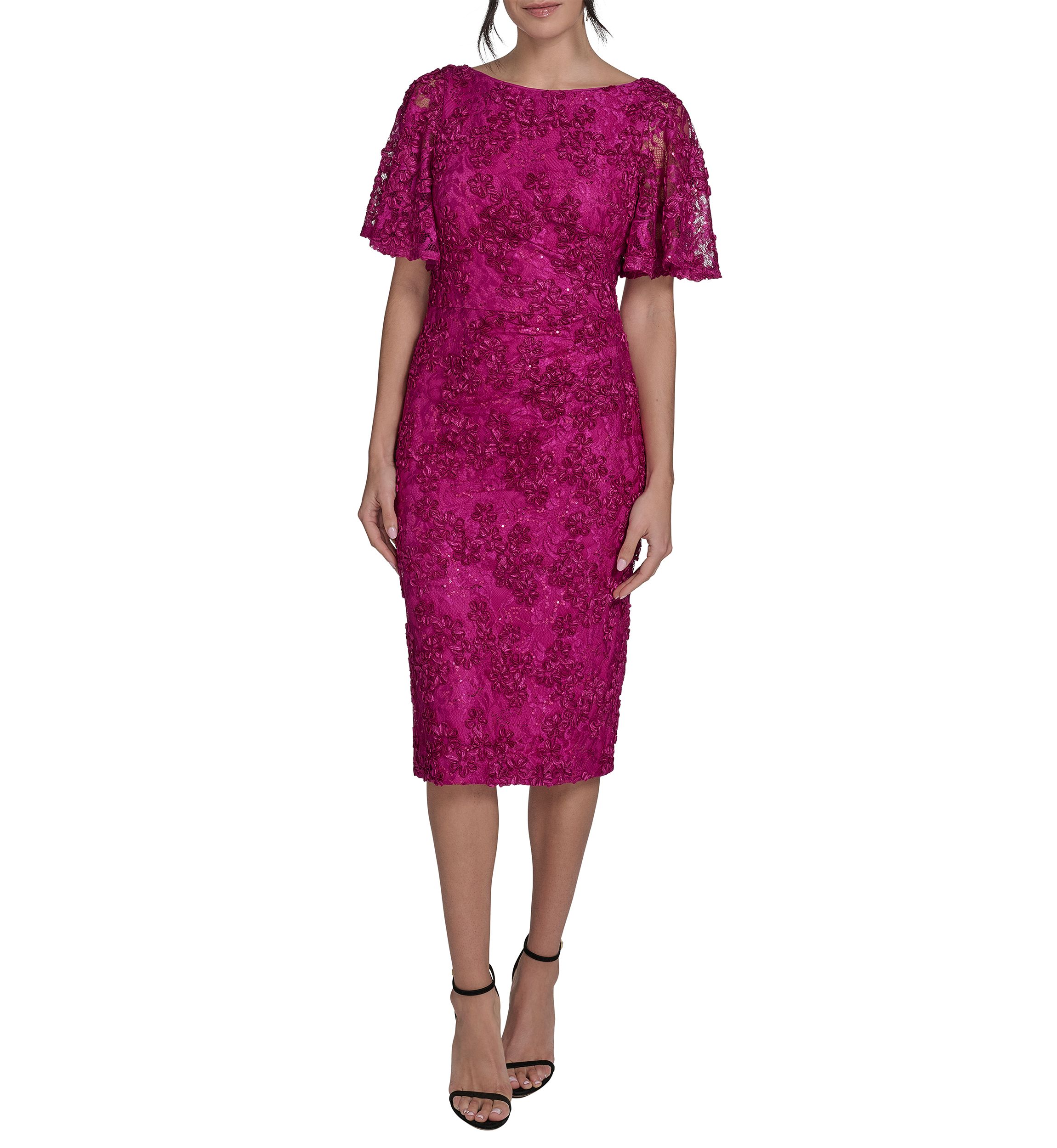 Womens Lace Sheath Dress