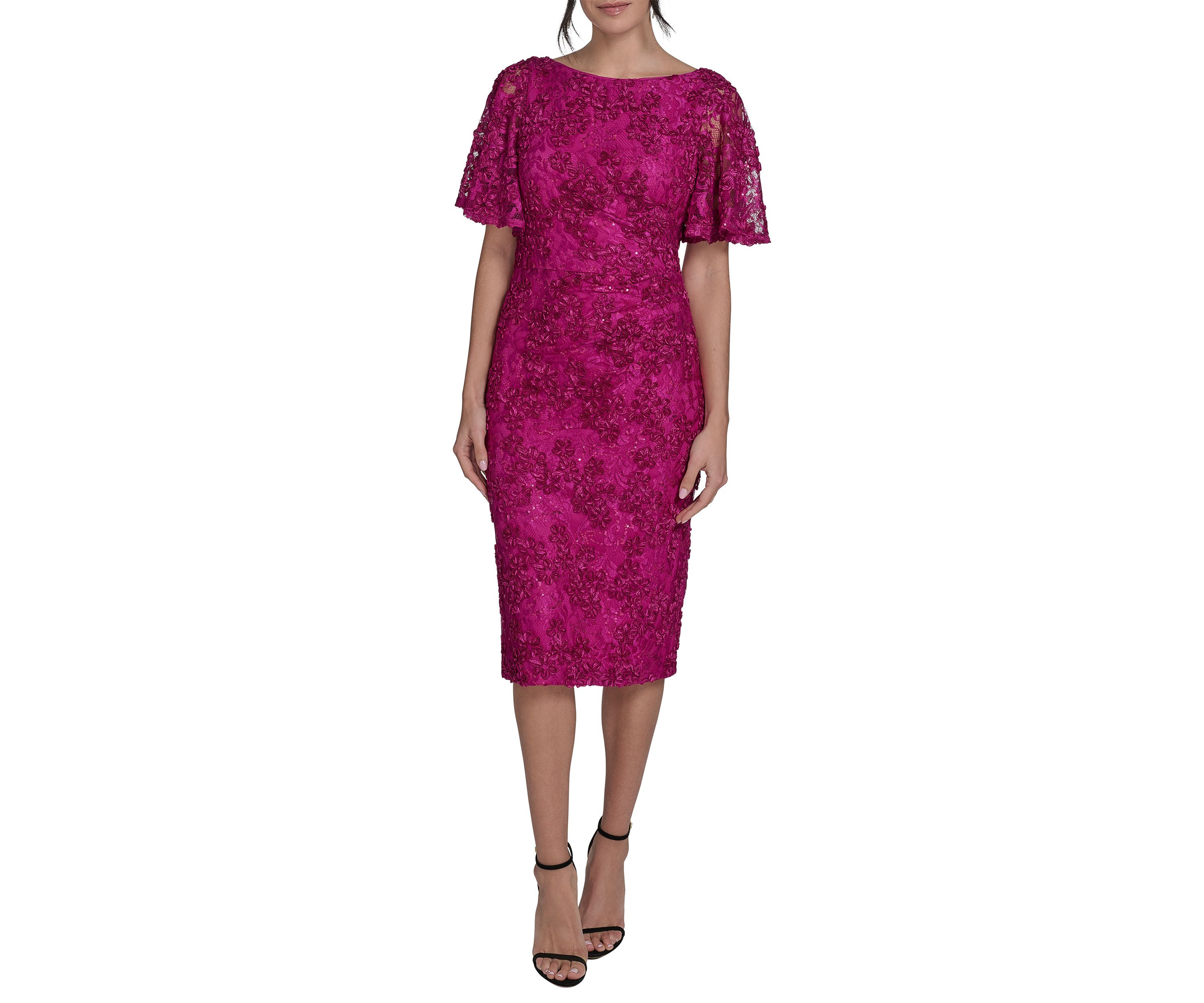 Womens Lace Sheath Dress