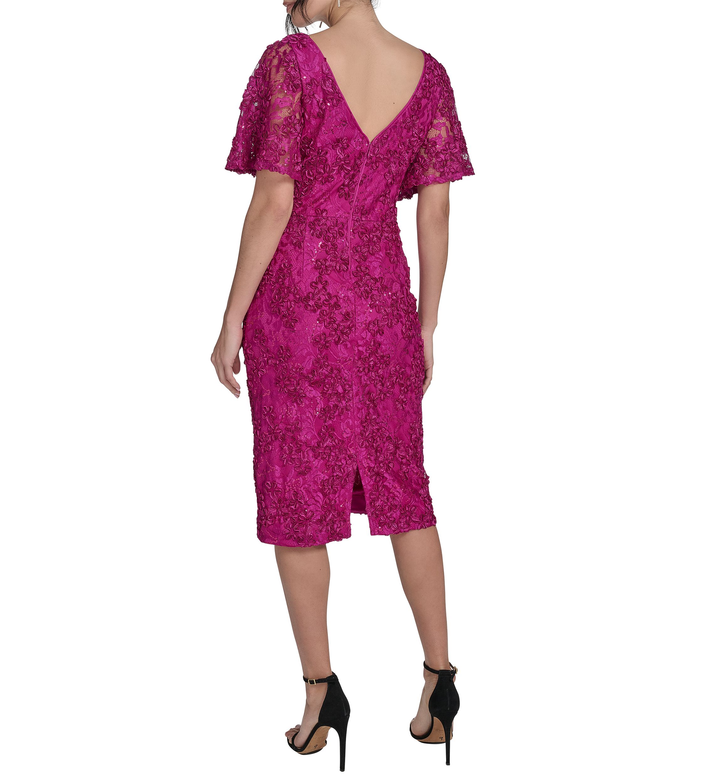 Womens Lace Sheath Dress