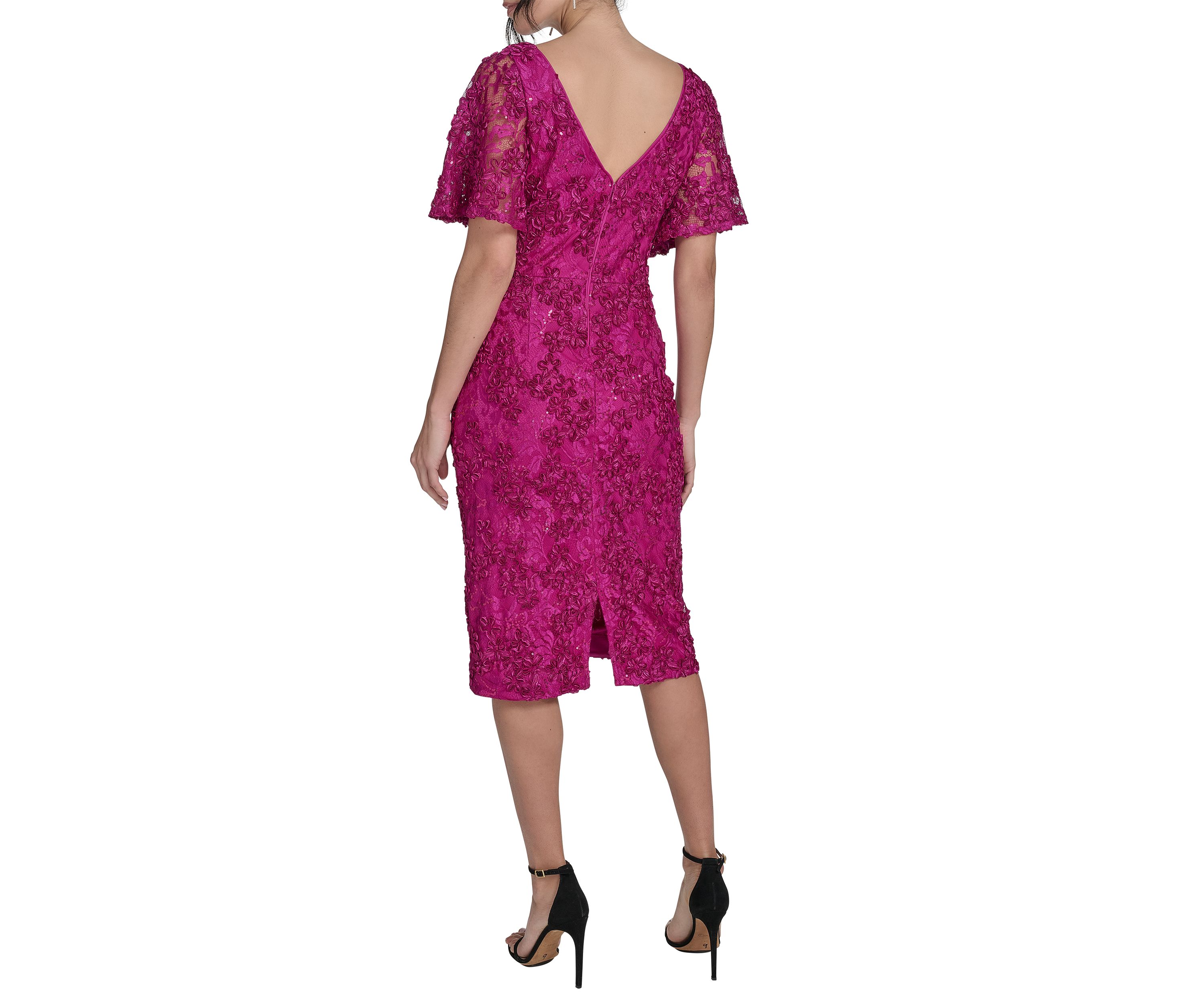 Womens Lace Sheath Dress
