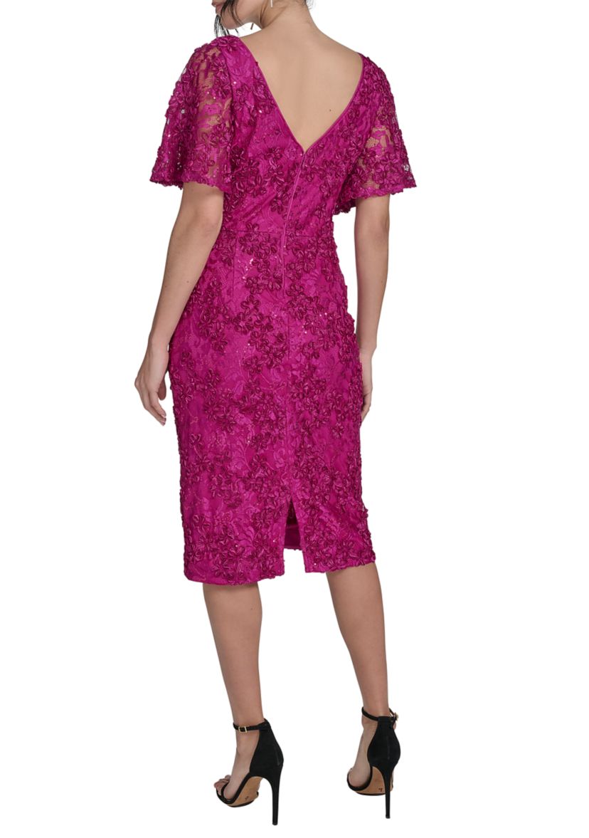 Womens Lace Sheath Dress