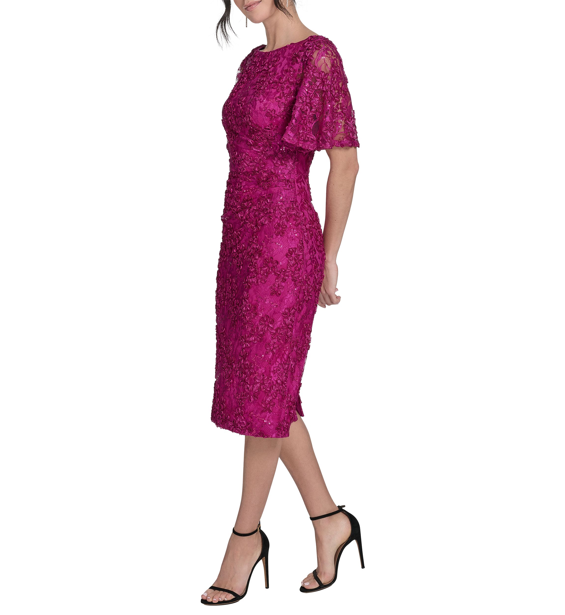 Womens Lace Sheath Dress