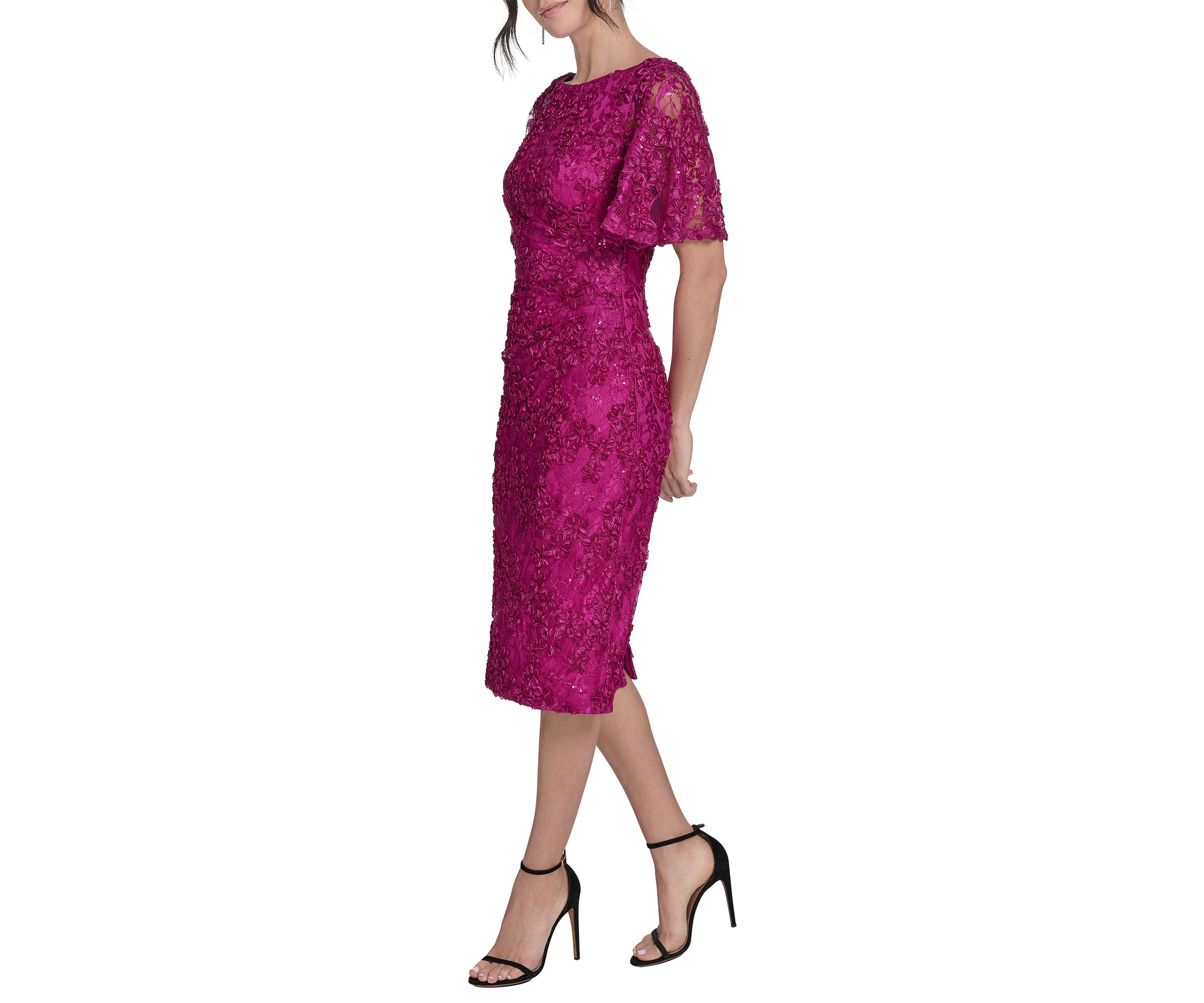 Womens Lace Sheath Dress