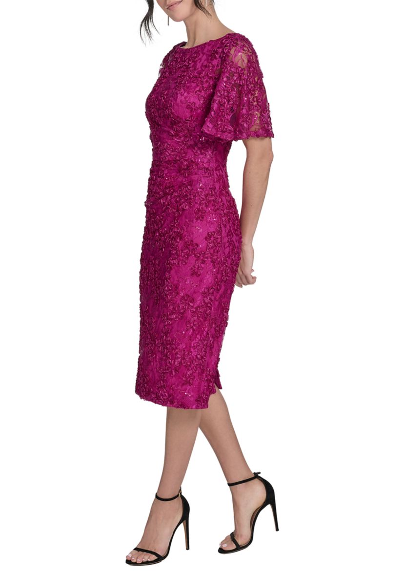 Womens Lace Sheath Dress