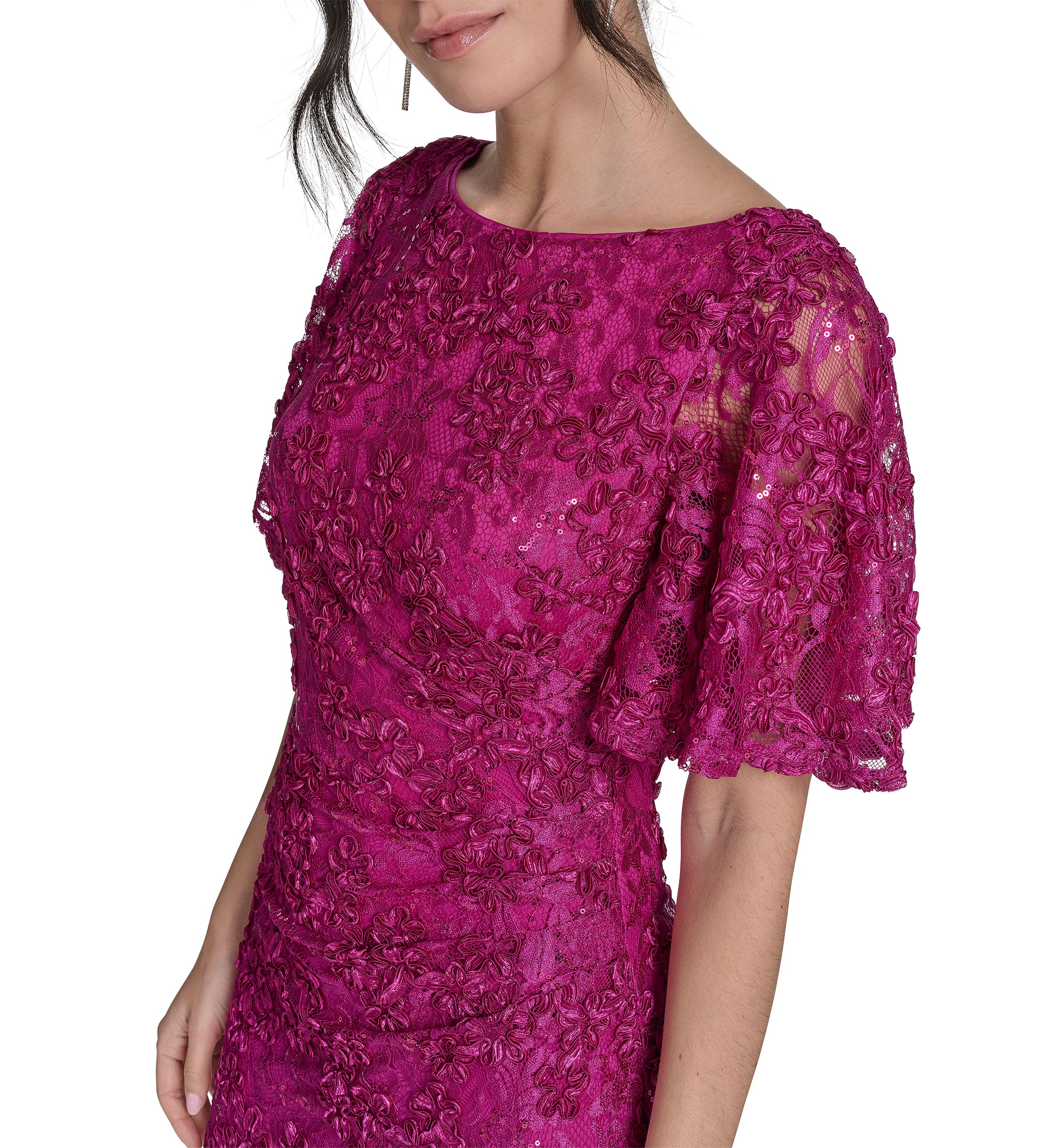Womens Lace Sheath Dress