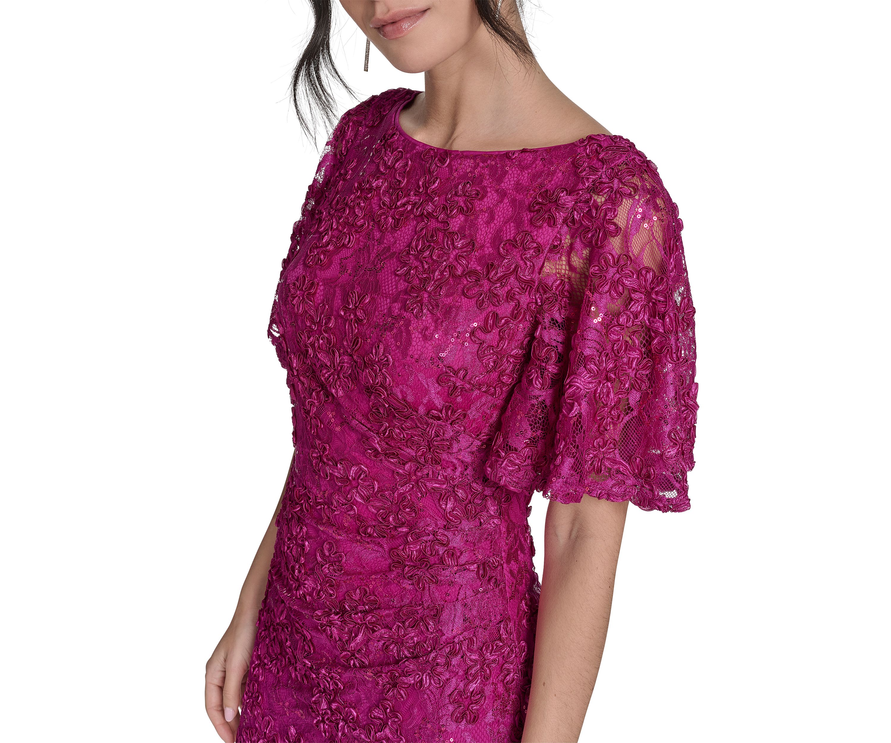 Womens Lace Sheath Dress