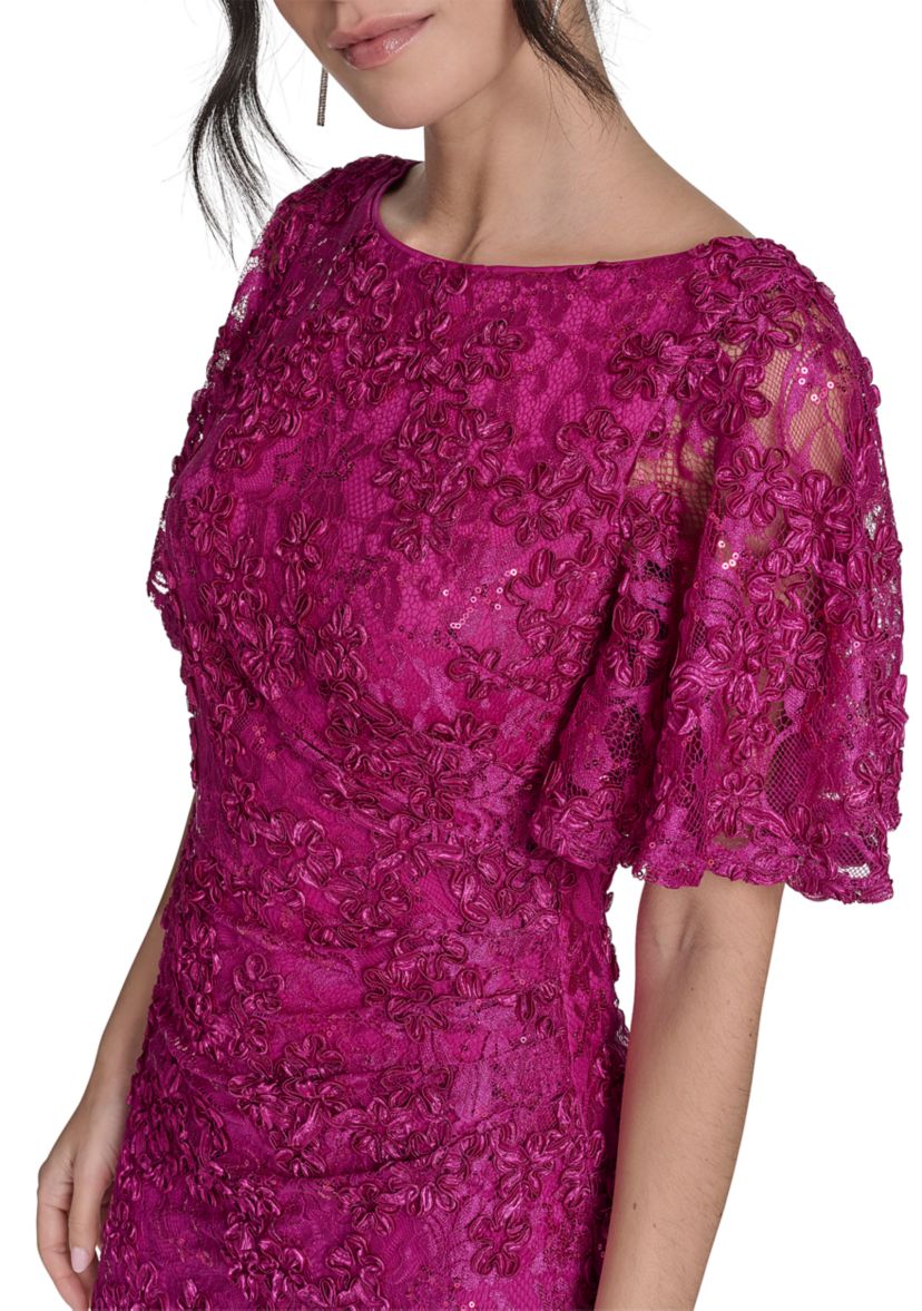 Womens Lace Sheath Dress