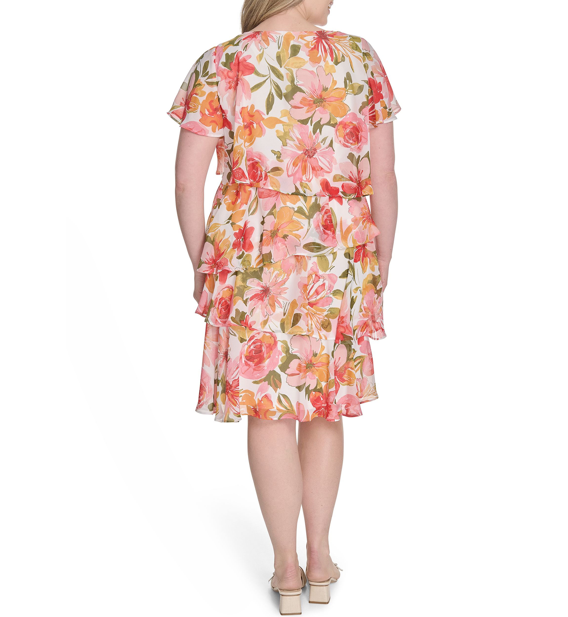 Plus Size Floral Printed Dress