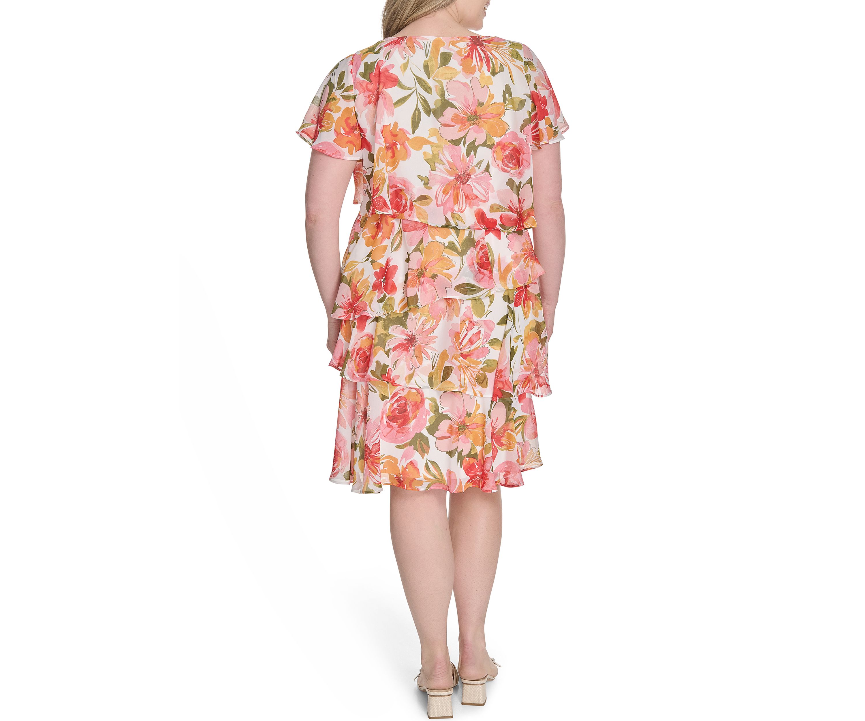 Plus Size Floral Printed Dress
