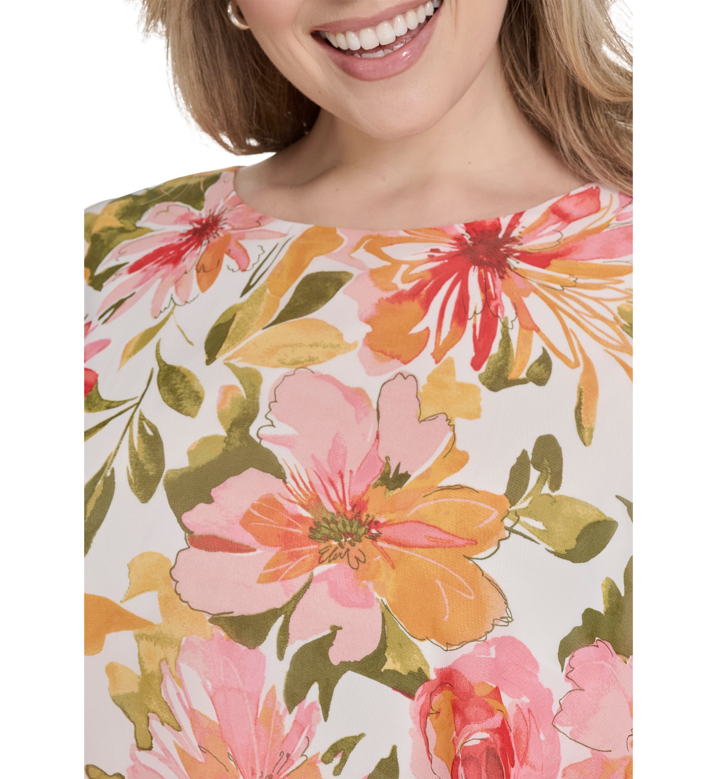 Plus Size Floral Printed Dress
