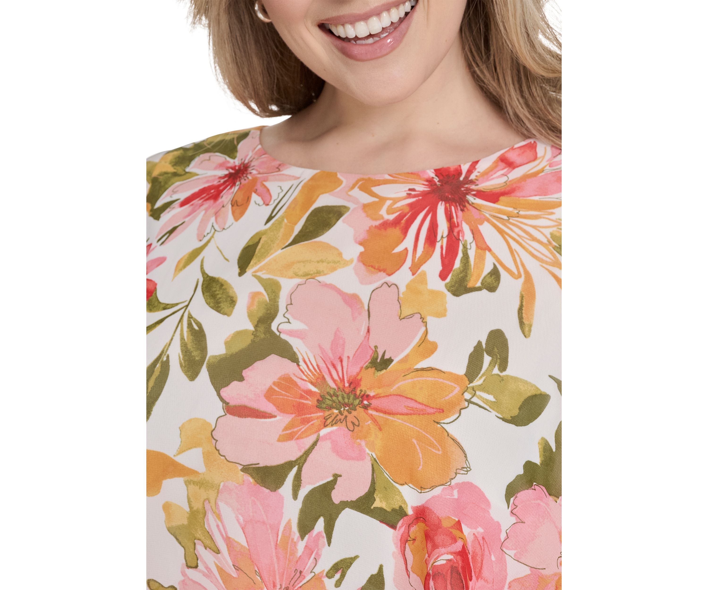 Plus Size Floral Printed Dress