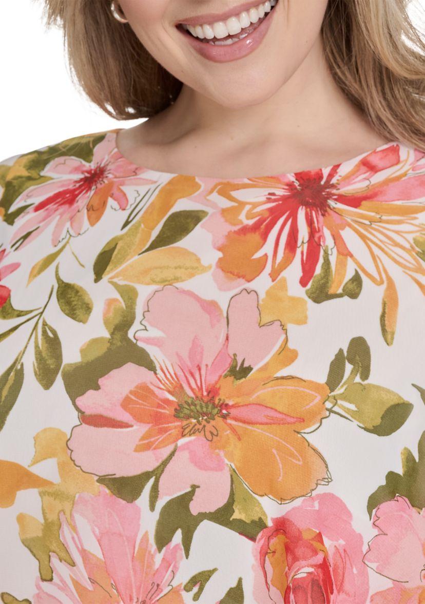 Plus Size Floral Printed Dress