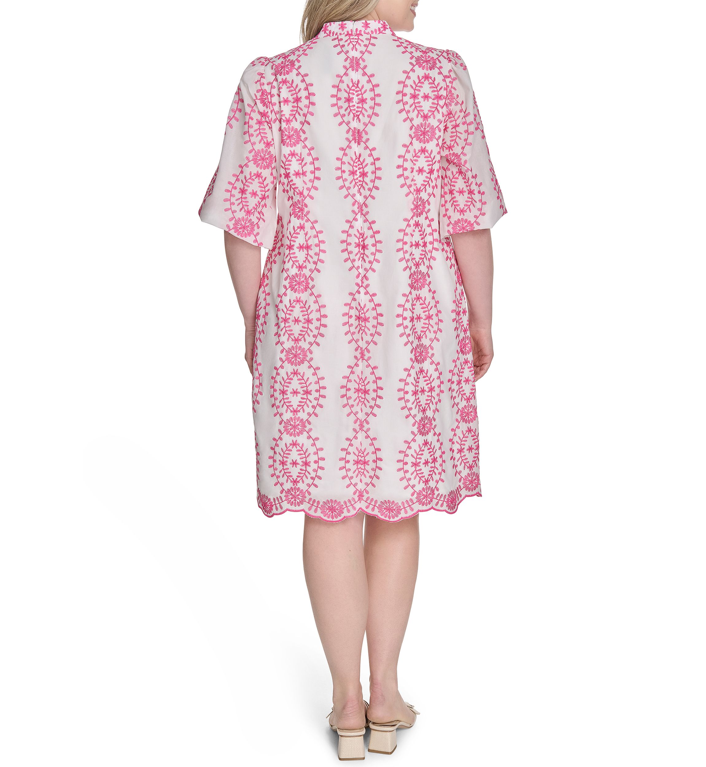 Plus Size Embroidered Cotton Dress