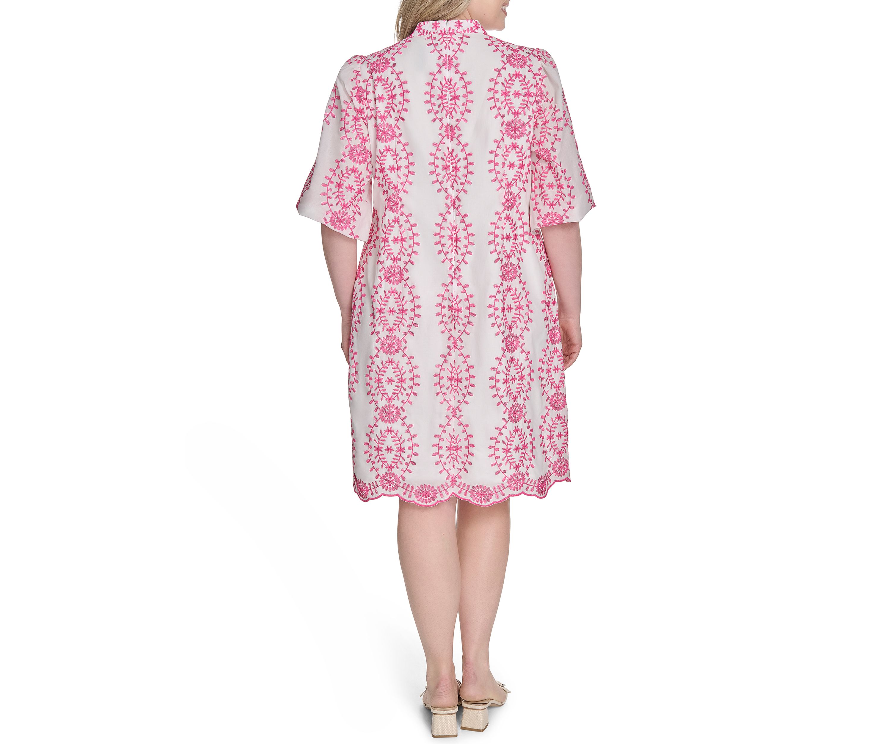 Plus Size Embroidered Cotton Dress