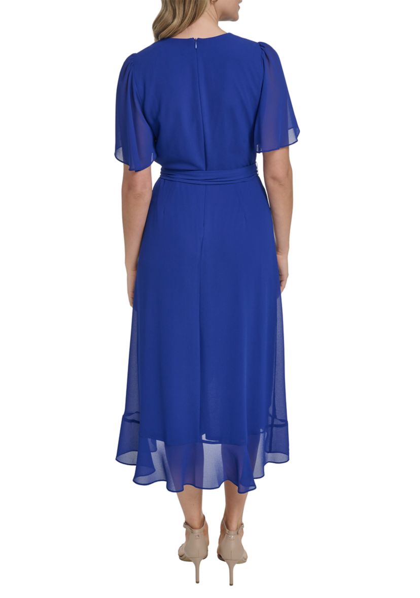 jessica howard women's mixed-media fit & flare midi dress Jessica Howard Women's Mixed-Media Fit & Flare Midi Dress