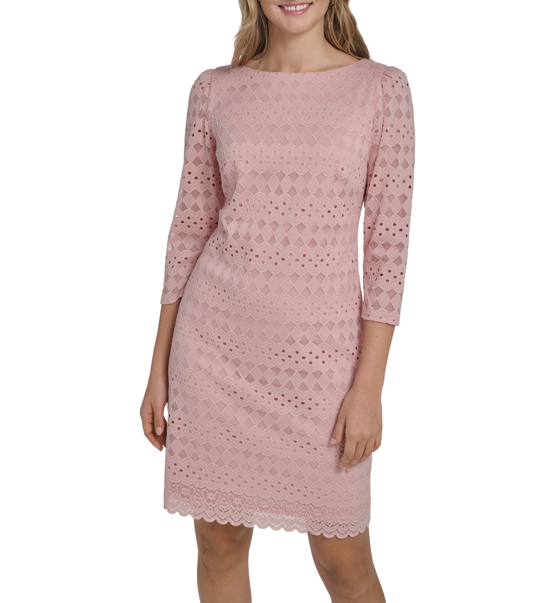 jessica howard 3/4 sleeve lace shift dress Jessica Howard Women's 3/4 Sleeve Lace Shift