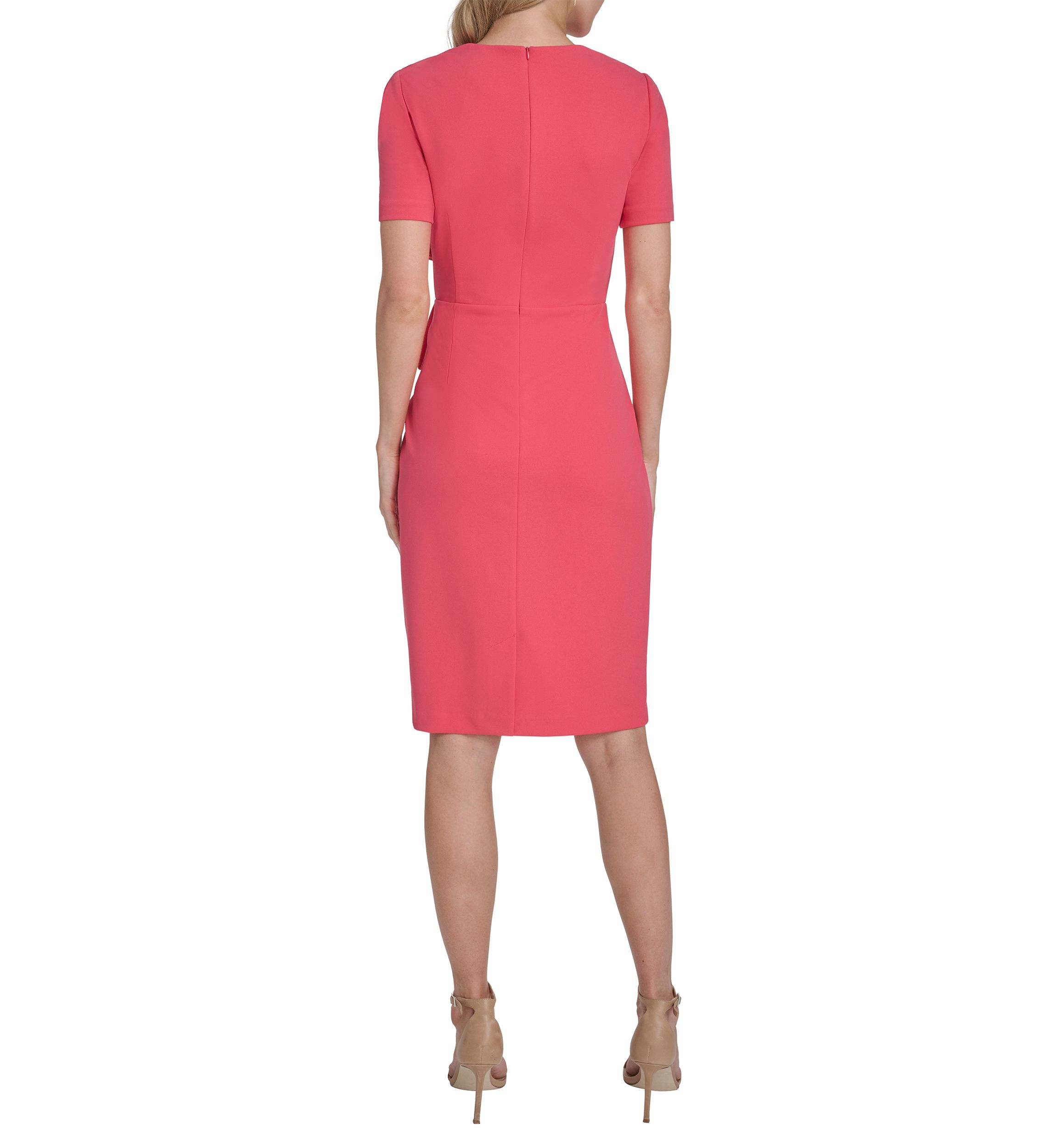 formal midi dress with short sleeves Alejandra Chic Short Sleeves Midi Velvet Formal Dresses main image 1