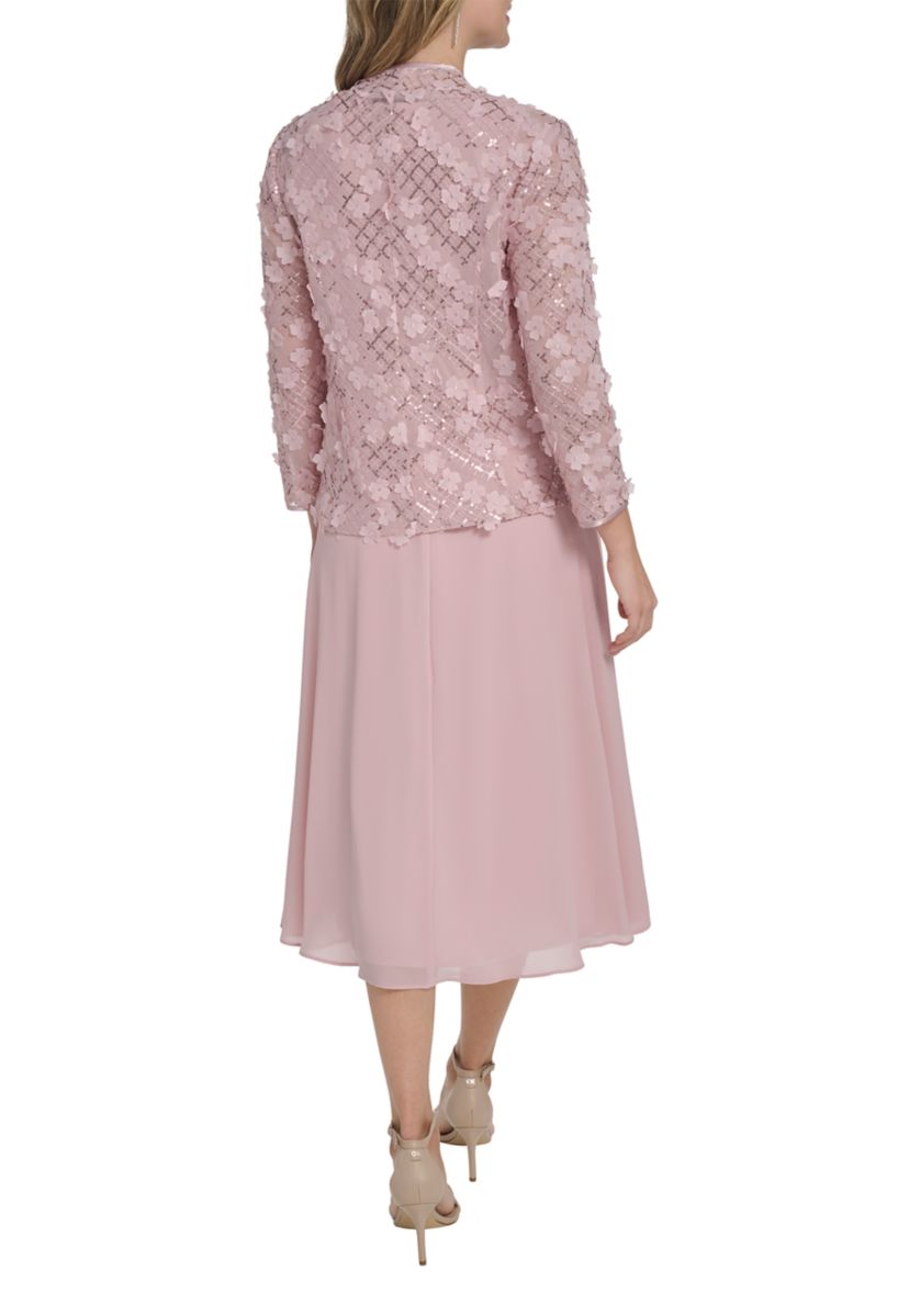 Jessica Howard Women's Embroidered Floral Jacket Dress | Belk