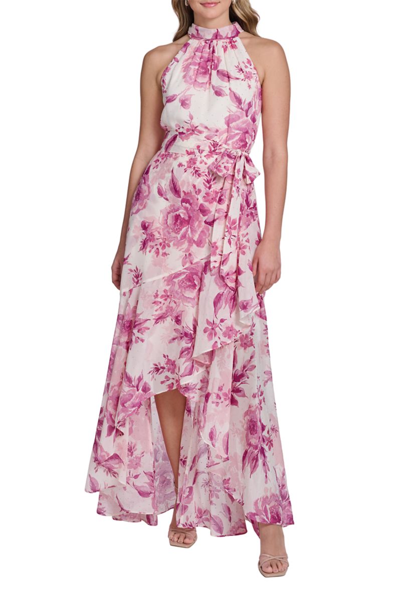 Jessica Howard Women's Sleeveless Floral Ruffle Dress | Belk