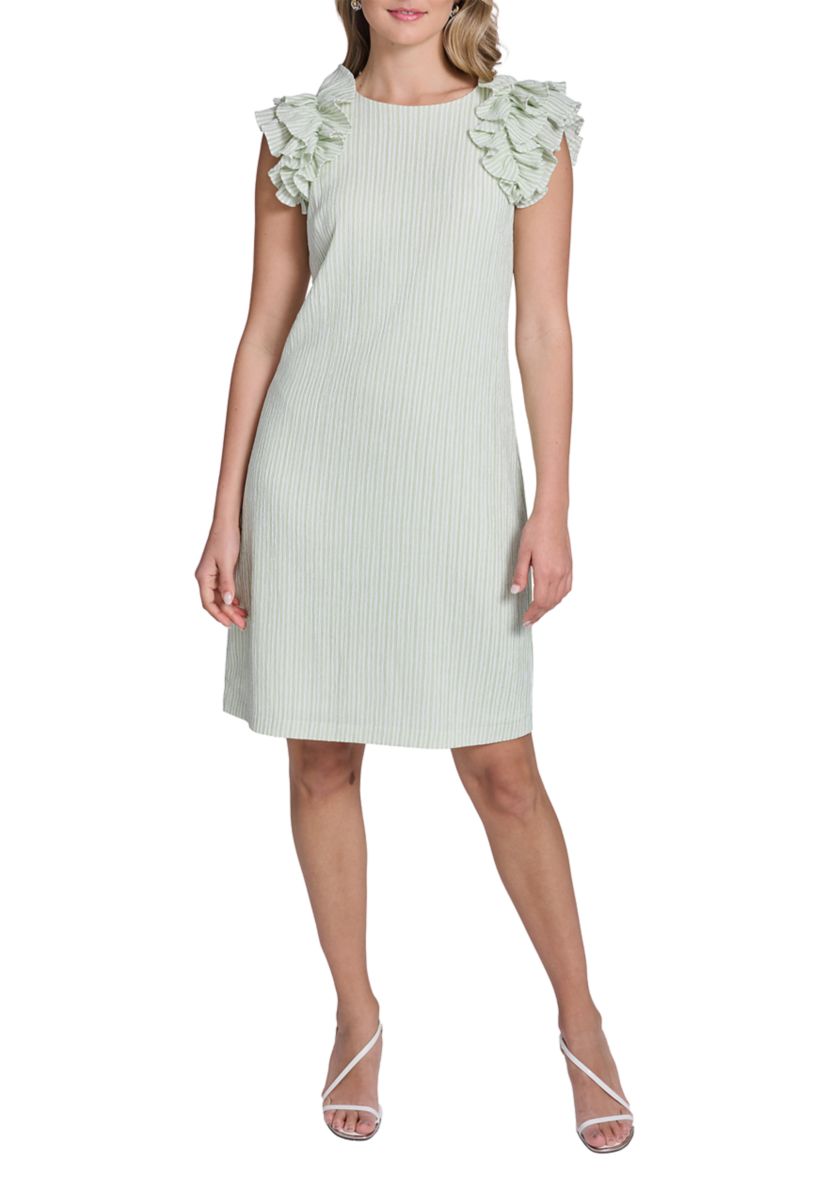 Jessica Howard Women's Sleeveless Seersucker Shift Dress