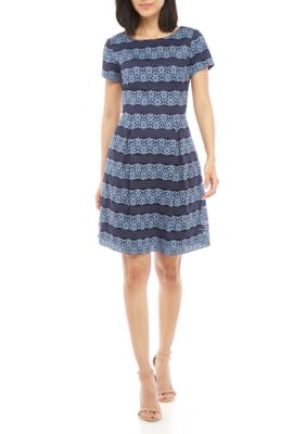 jessica howard sleeveless multi dot asymmetrical hem dres