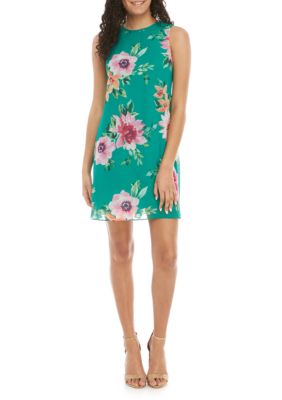 jessica howard sleeveless chiffon dress with self bel