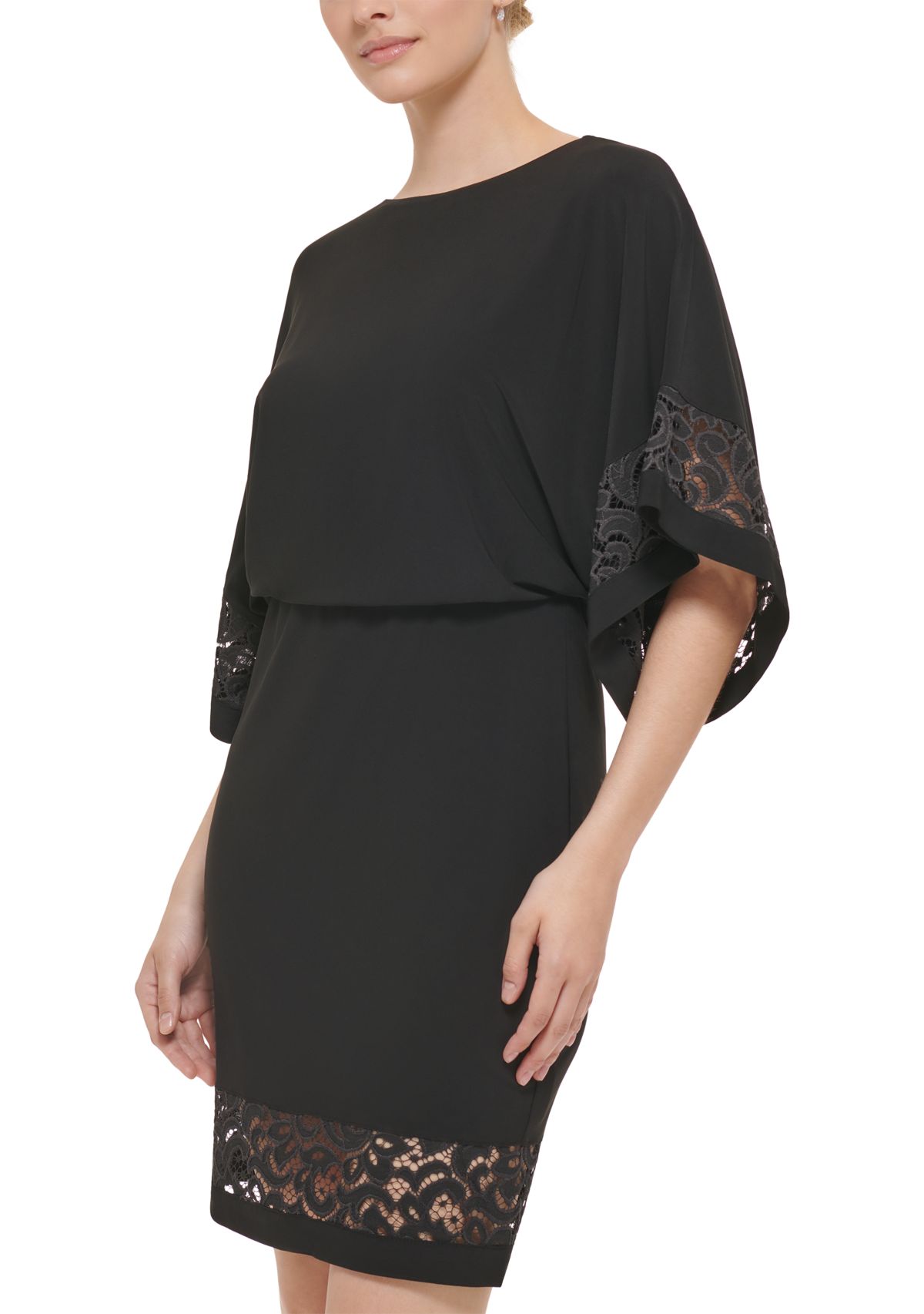 Womens Short Sleeve Sheath Dress