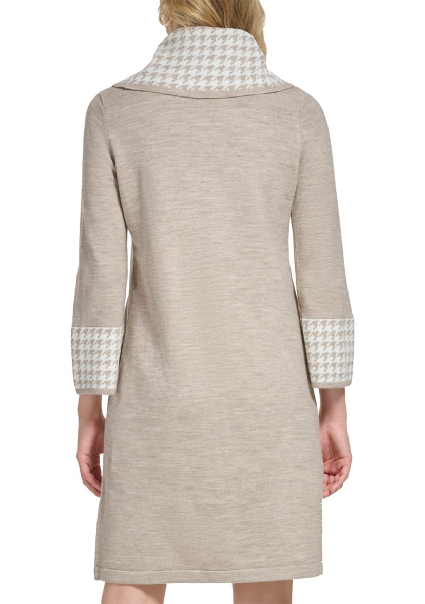 Womens Cowl Neck Sweater Dress