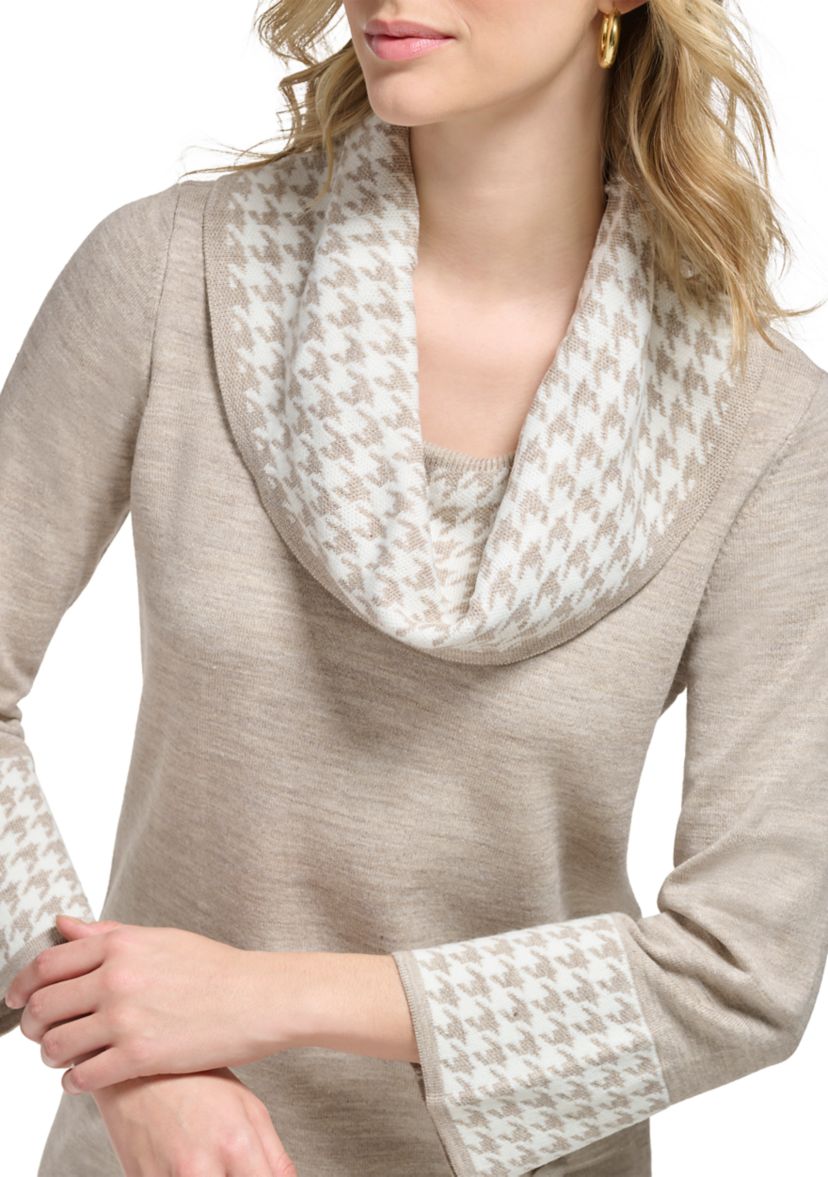 Womens Cowl Neck Sweater Dress