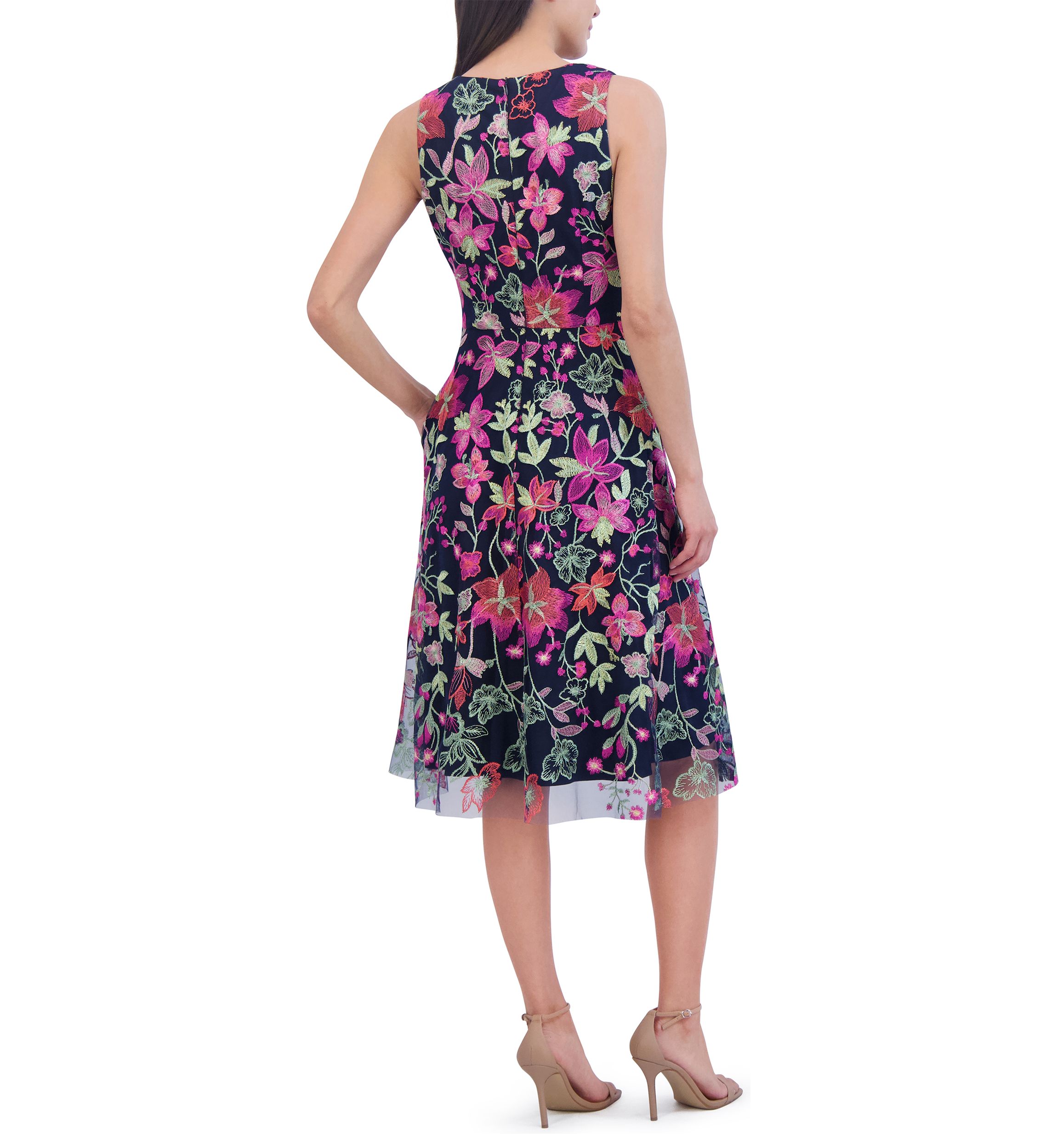 Womens Floral Printed Sheath Dress