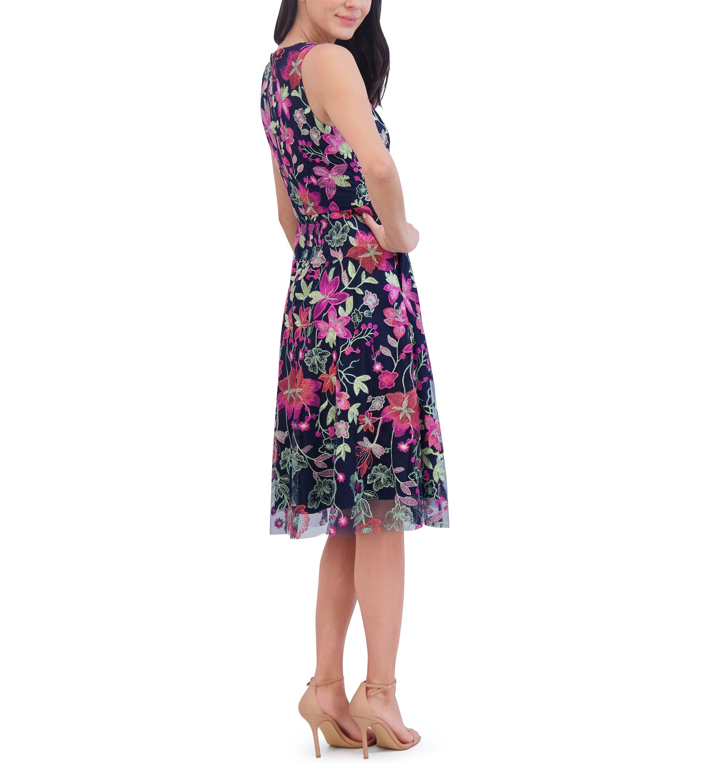 Womens Floral Printed Sheath Dress