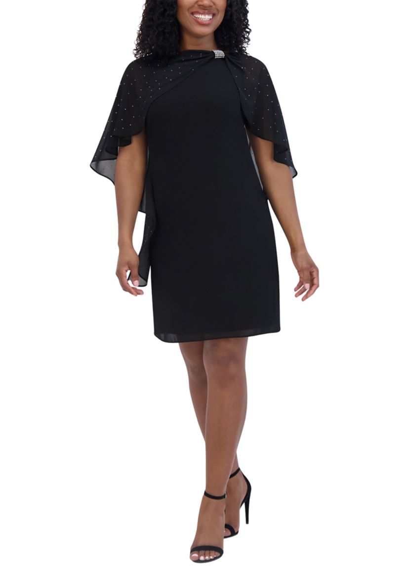 Womens Boat Neck Solid A-Line Dress