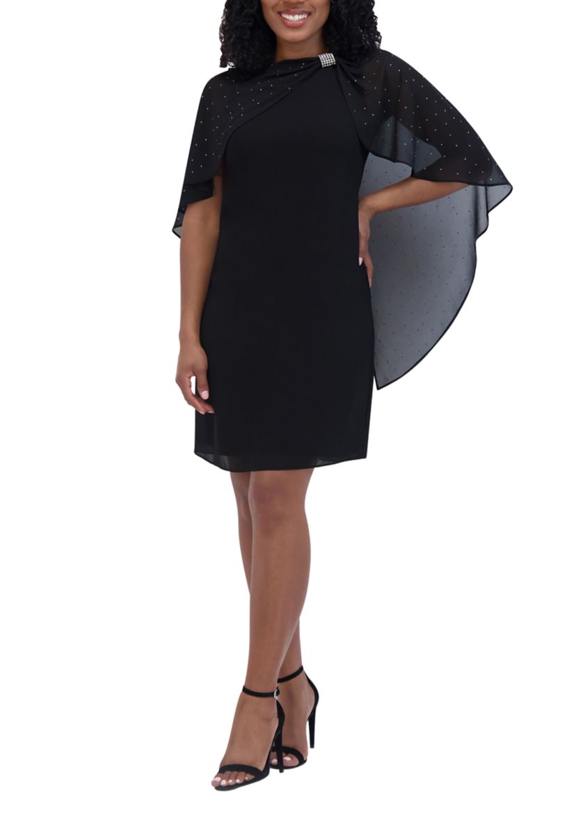 Womens Boat Neck Solid A-Line Dress