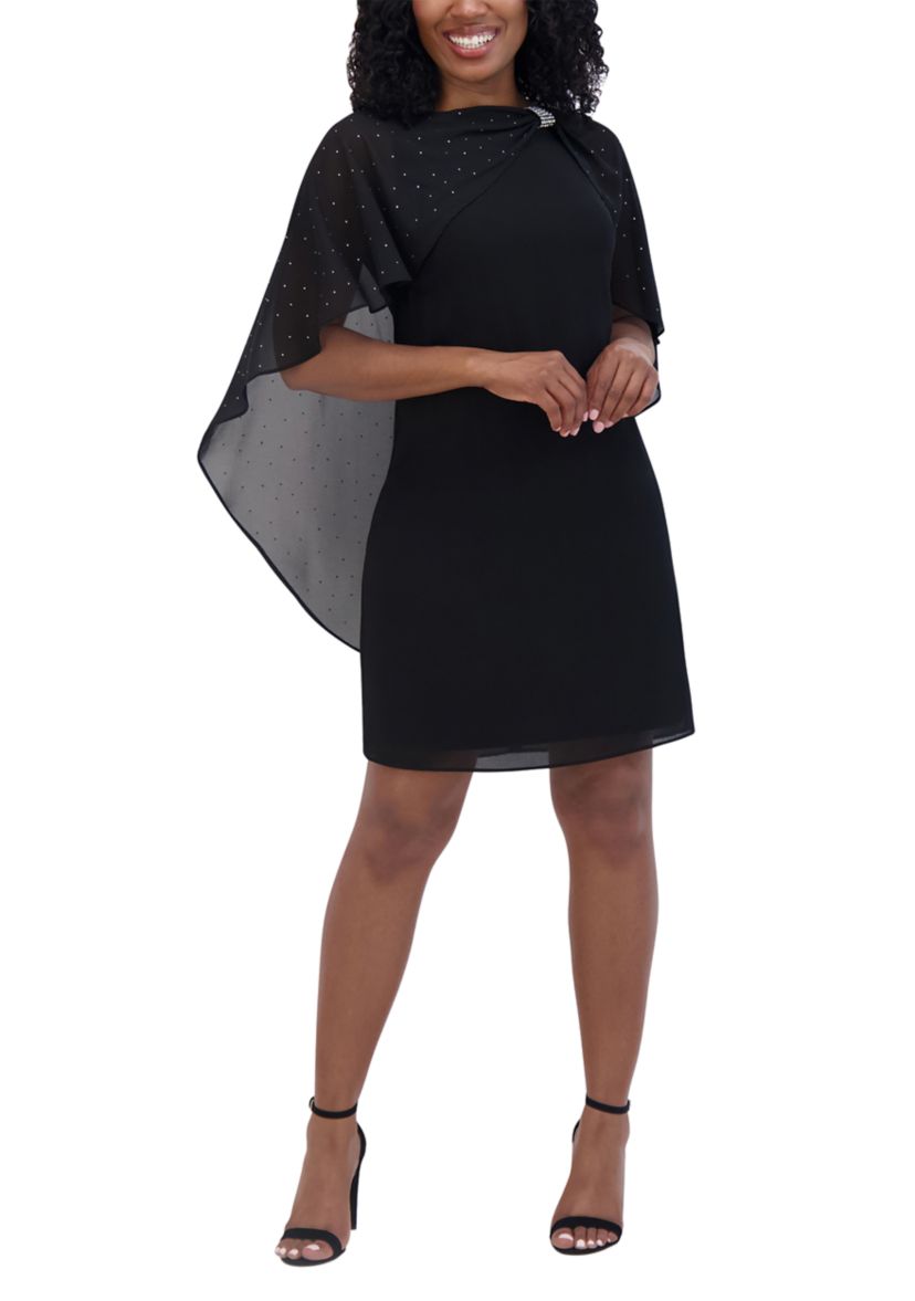 Womens Boat Neck Solid A-Line Dress